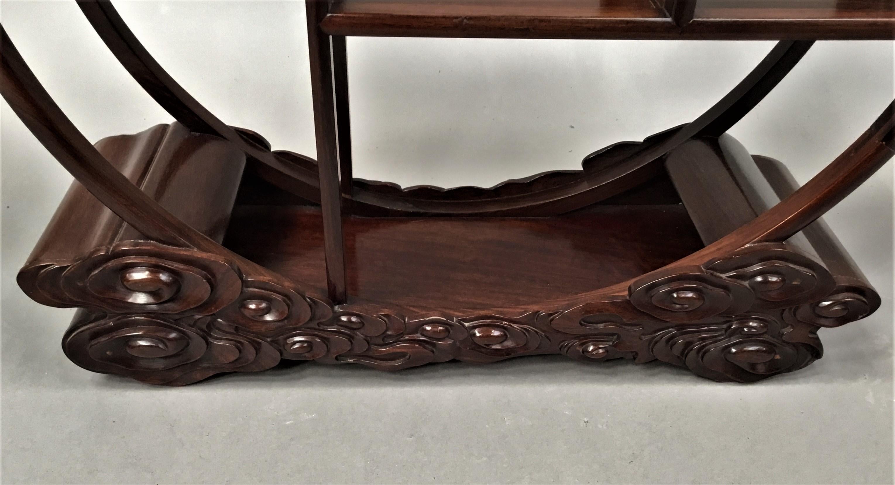 Early 20th Century Chinese Hongmu Display Stand For Sale 12