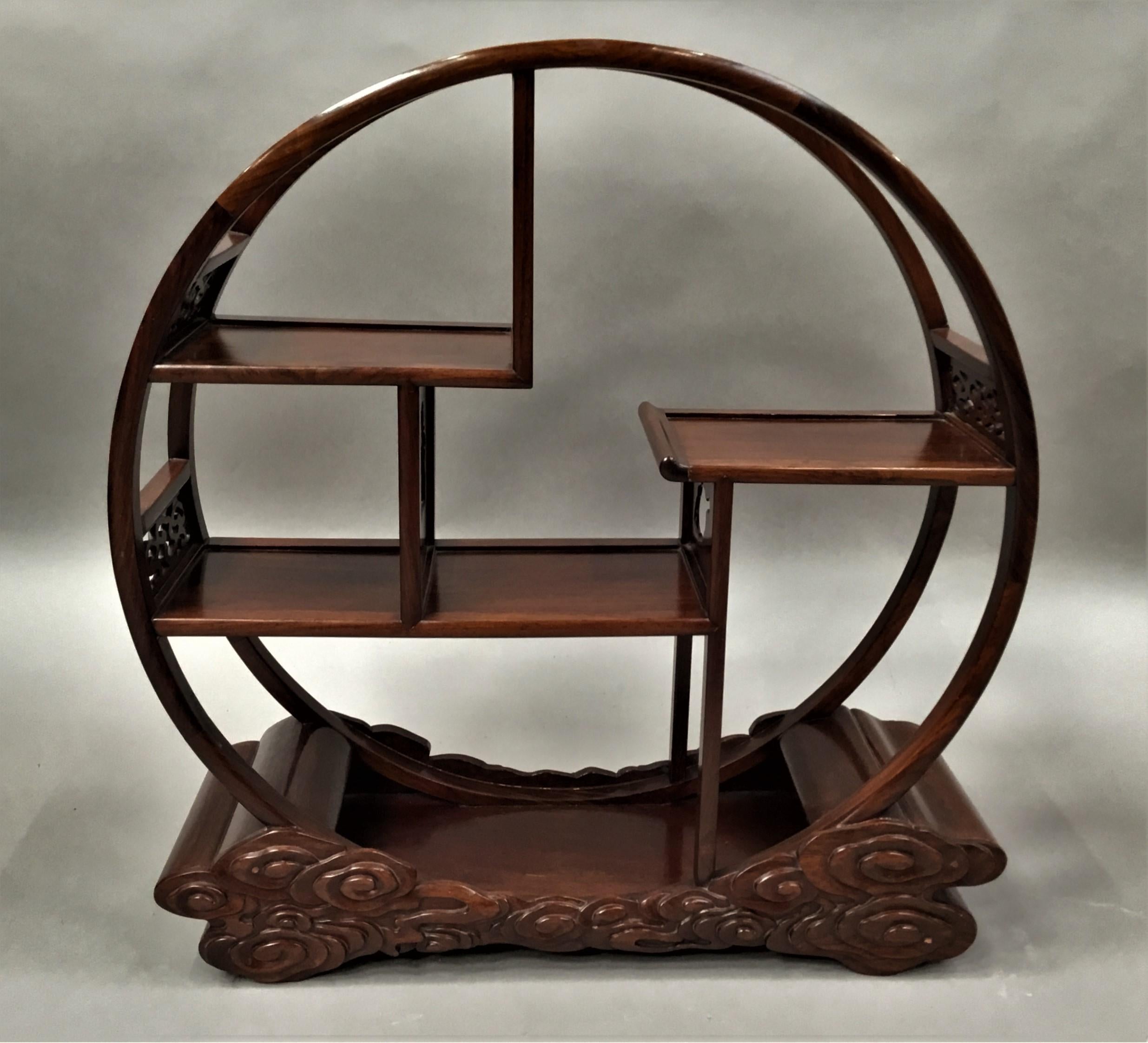 Chinese Export Early 20th Century Chinese Hongmu Display Stand For Sale