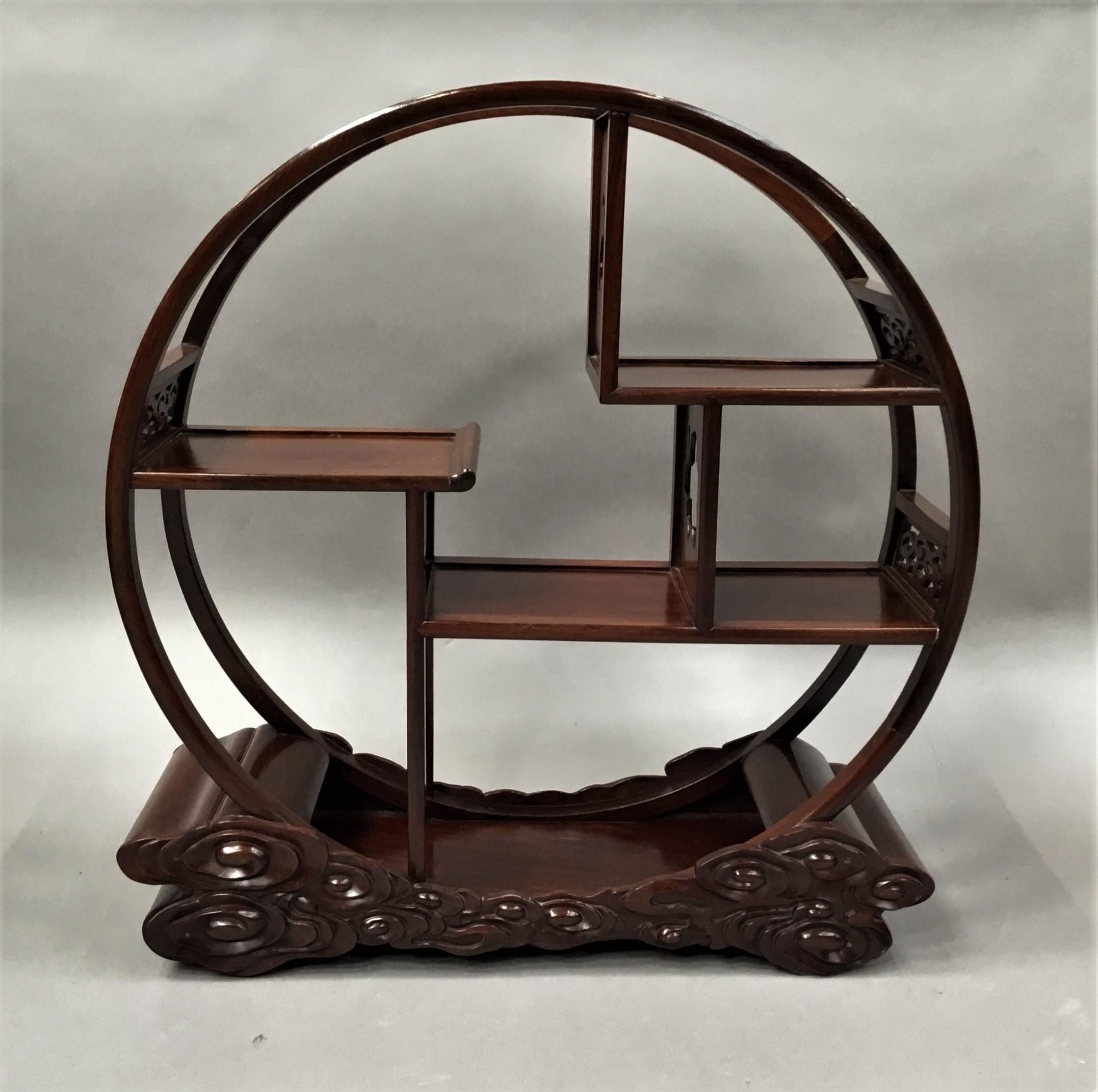 Hardwood Early 20th Century Chinese Hongmu Display Stand For Sale