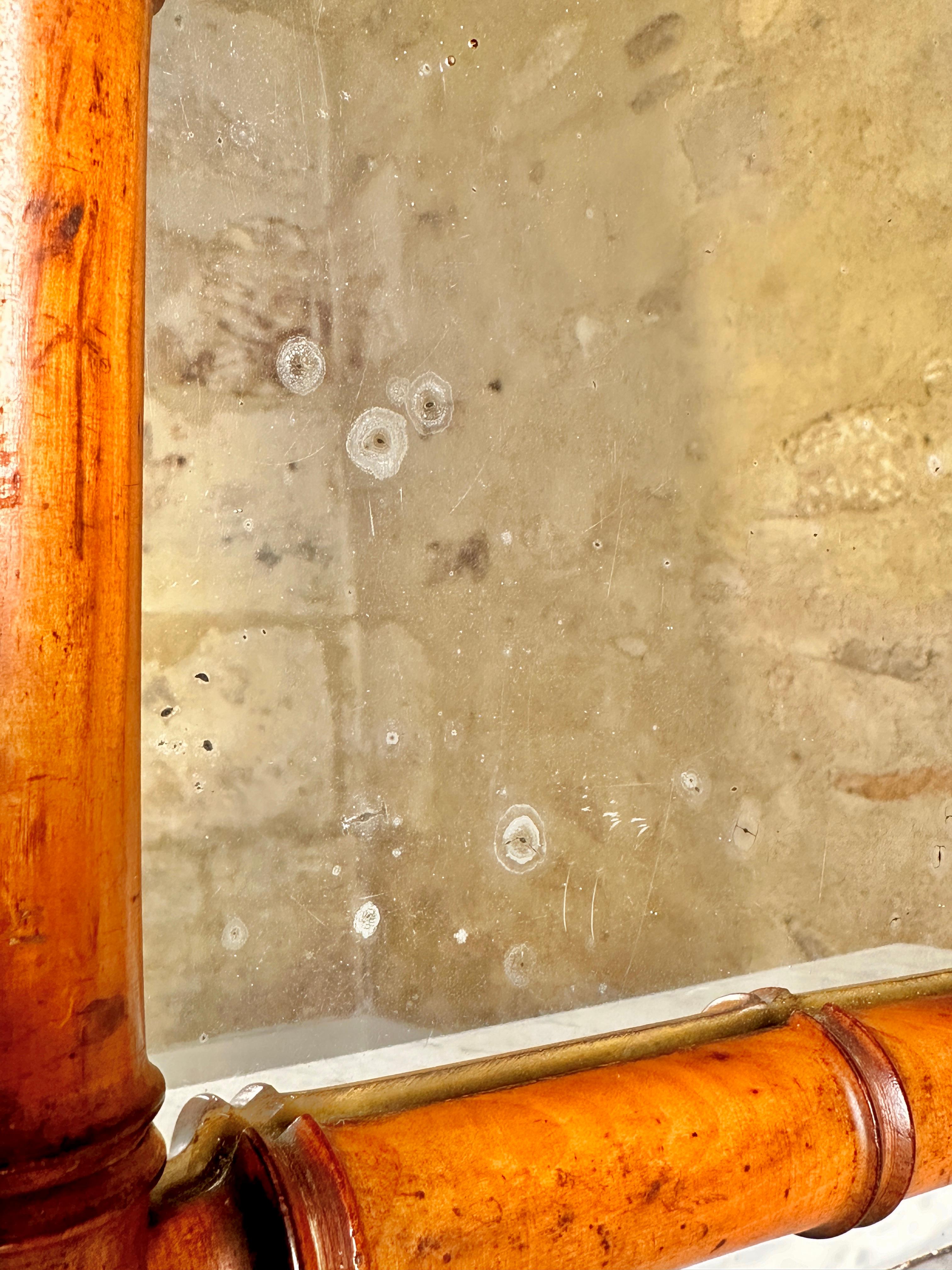 Early C20th Faux Bamboo Mirror For Sale 2