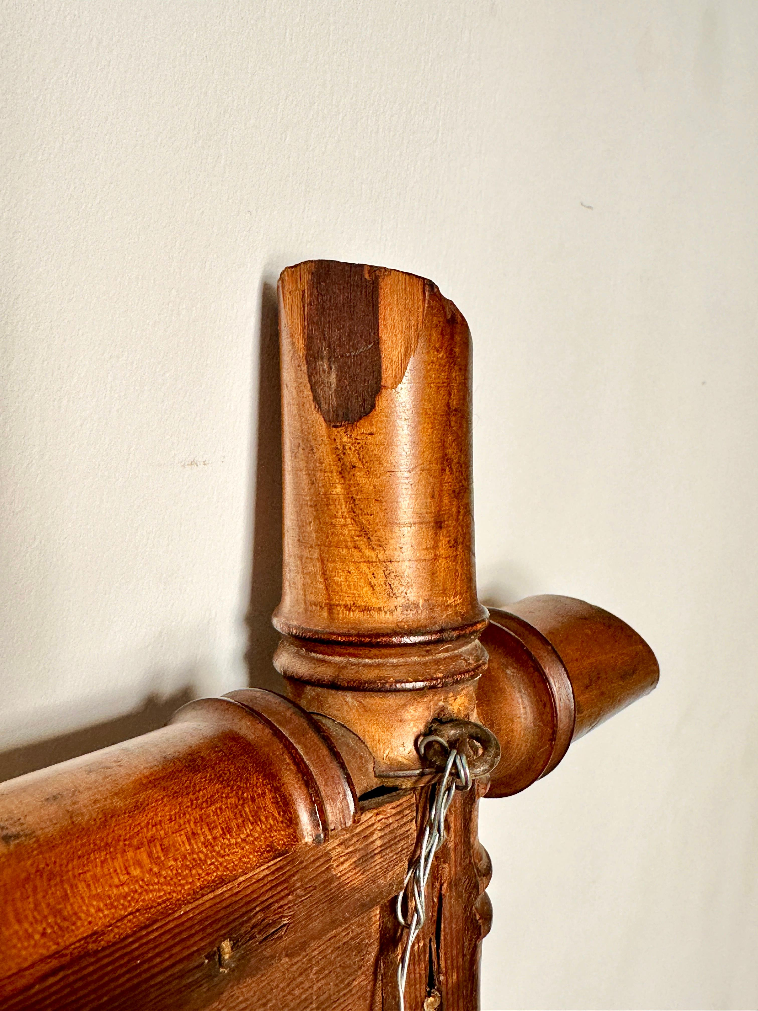 Early C20th Faux Bamboo Mirror For Sale 5