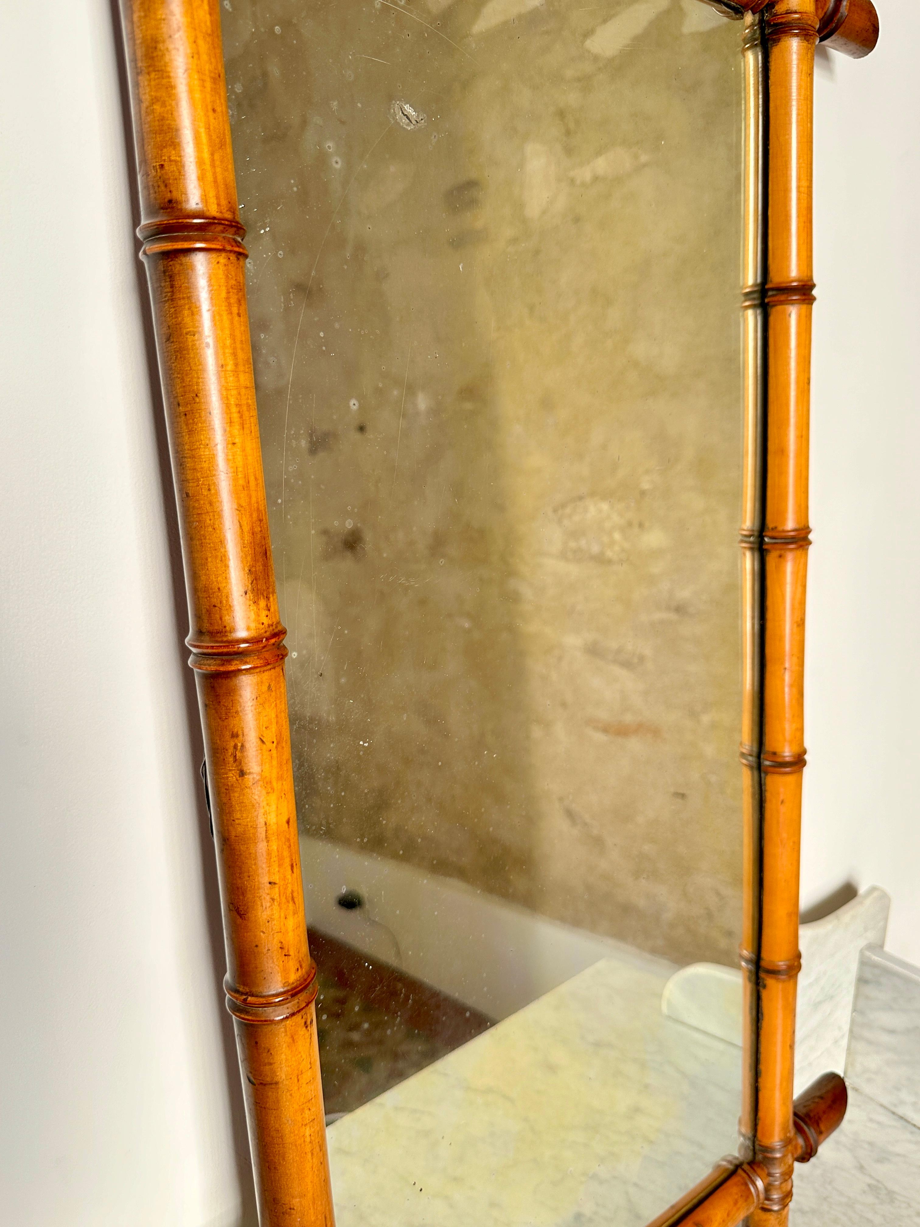 Early C20th Faux Bamboo Mirror In Good Condition For Sale In London, GB