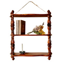 Used Early C20th French Pine Wall Shelf