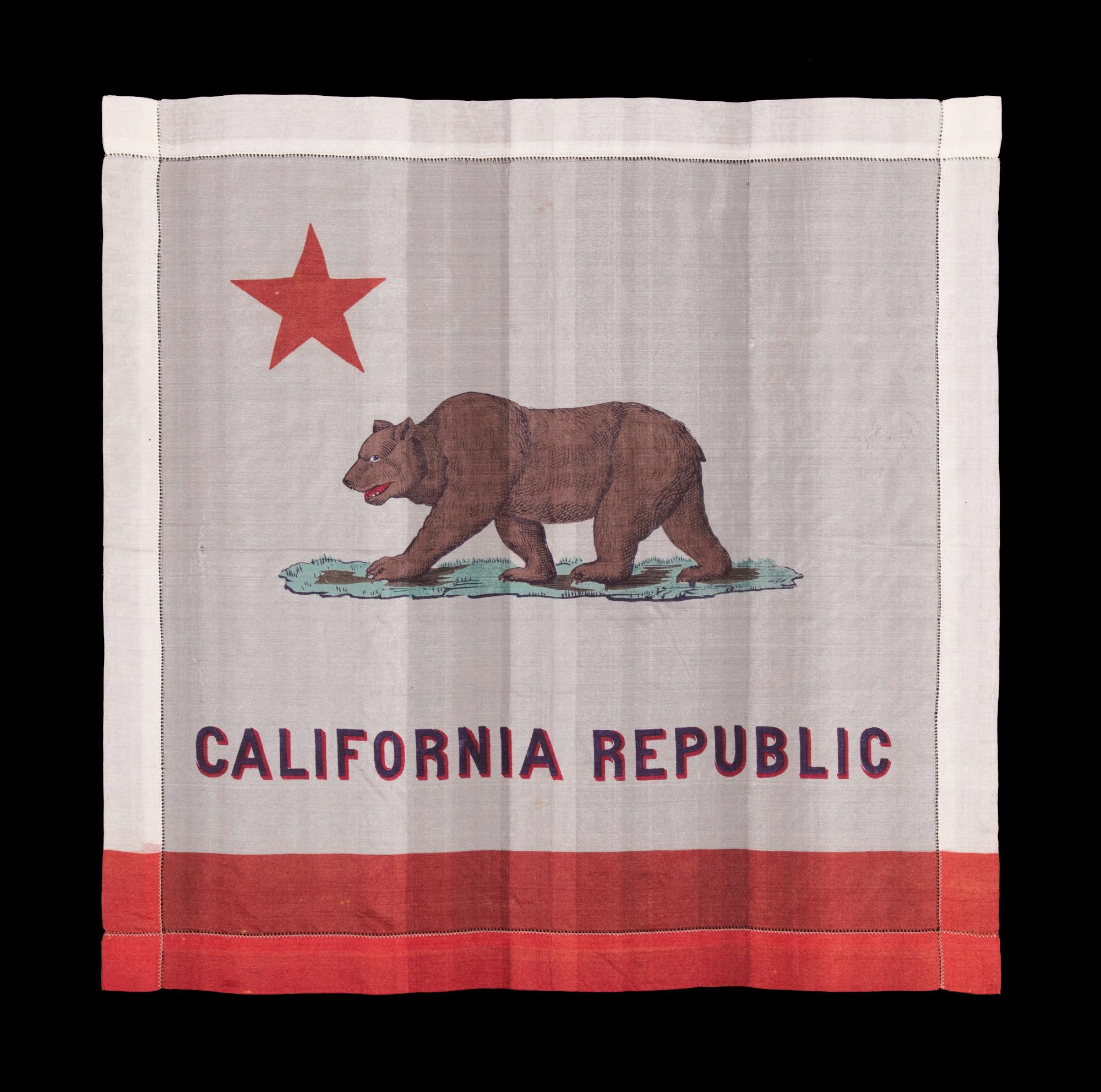 American Early California Republic Kerchief, Likely Made at the Panama-Pacific Expo 1915 For Sale