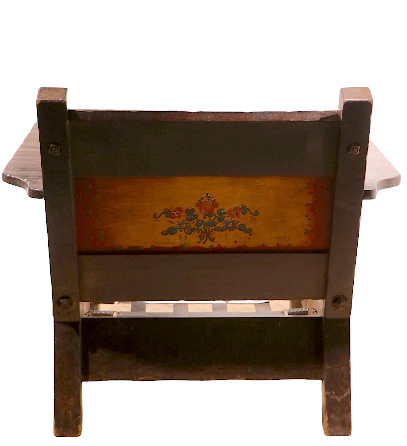 Early California Rancho Style Monterey Furniture Lounge Club Chair c 1930's For Sale 7