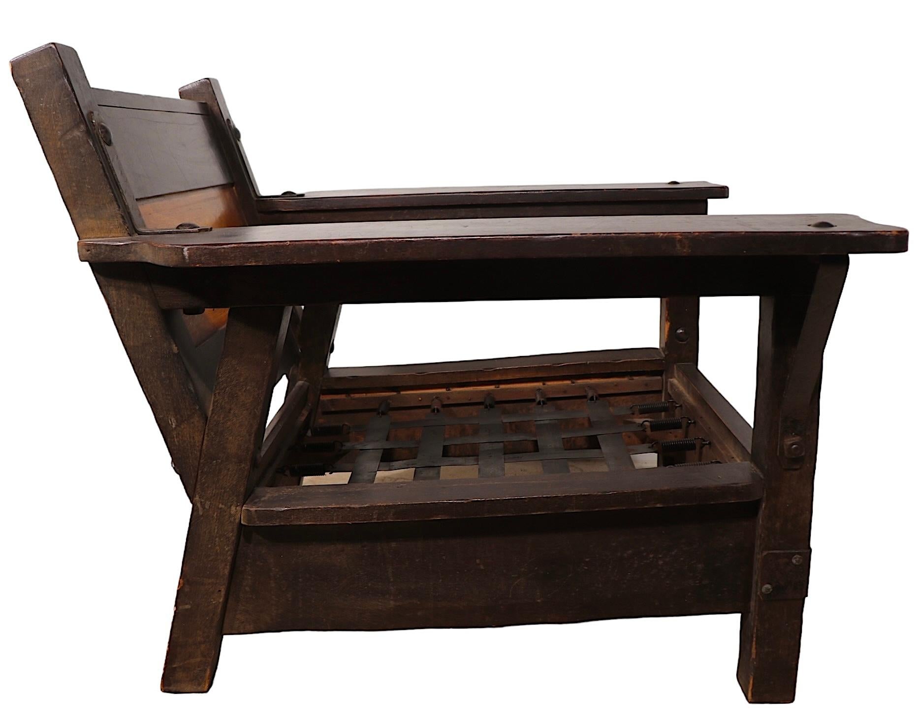 Early California Rancho Style Monterey Furniture Lounge Club Chair c 1930's For Sale 2