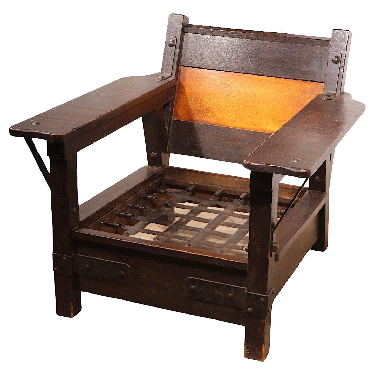 Early California Rancho Style Monterey Furniture Lounge Club Chair c 1930's