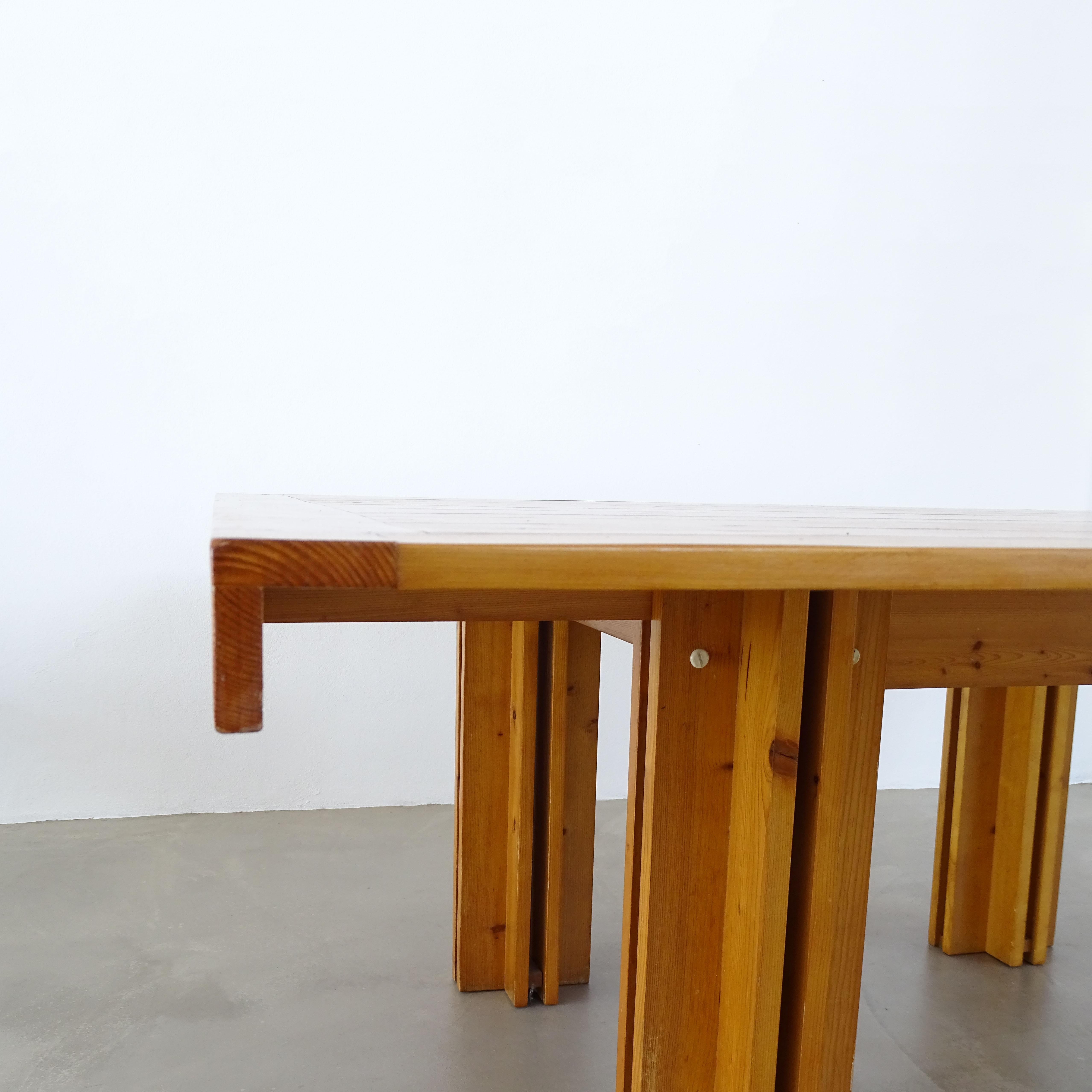 Wood Early Carlo Scarpa Quatour Table for Simon Gavina, Italy, 1974 For Sale