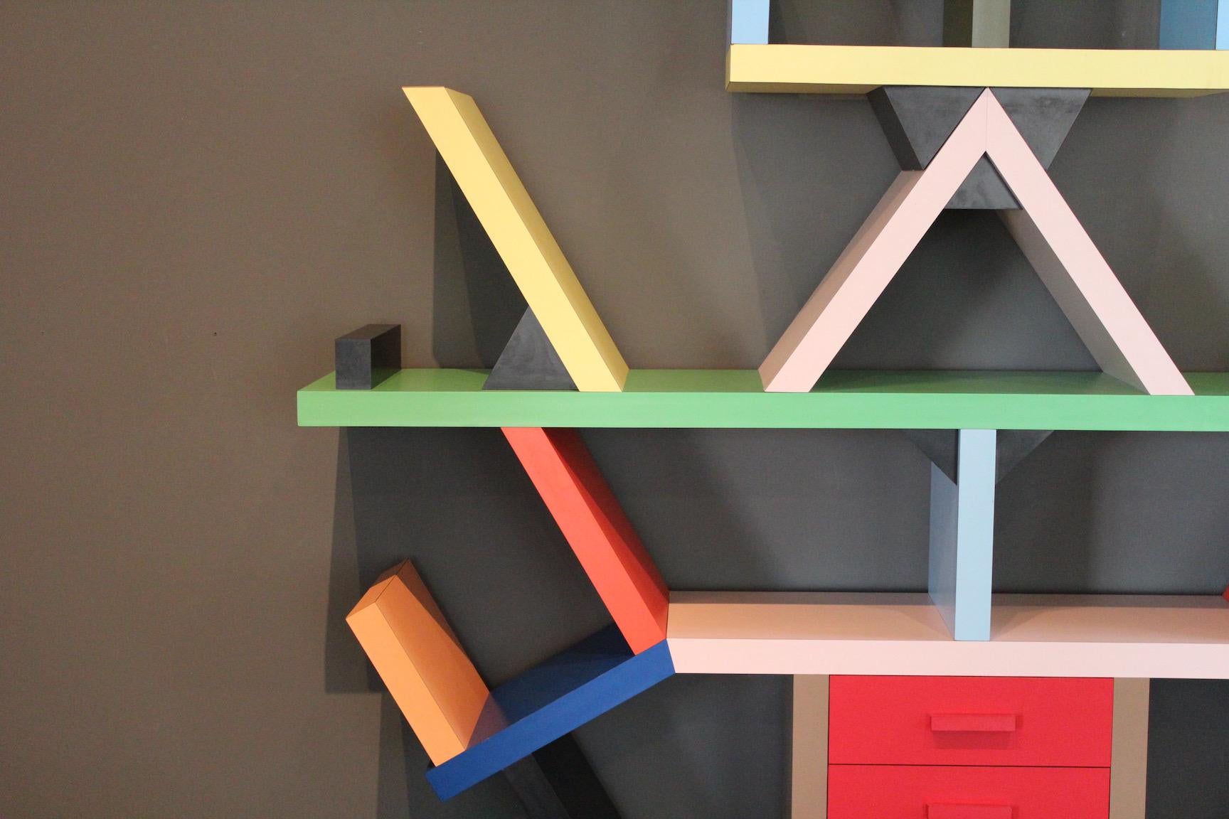 Early Carlton Bookcase Roomdivider by Ettore Sottsass for Memphis, 1981 5