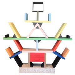 Early Carlton Bookcase Roomdivider by Ettore Sottsass for Memphis, 1981