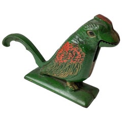 Early Cast Iron Bird Nut Cracker in Original Paint