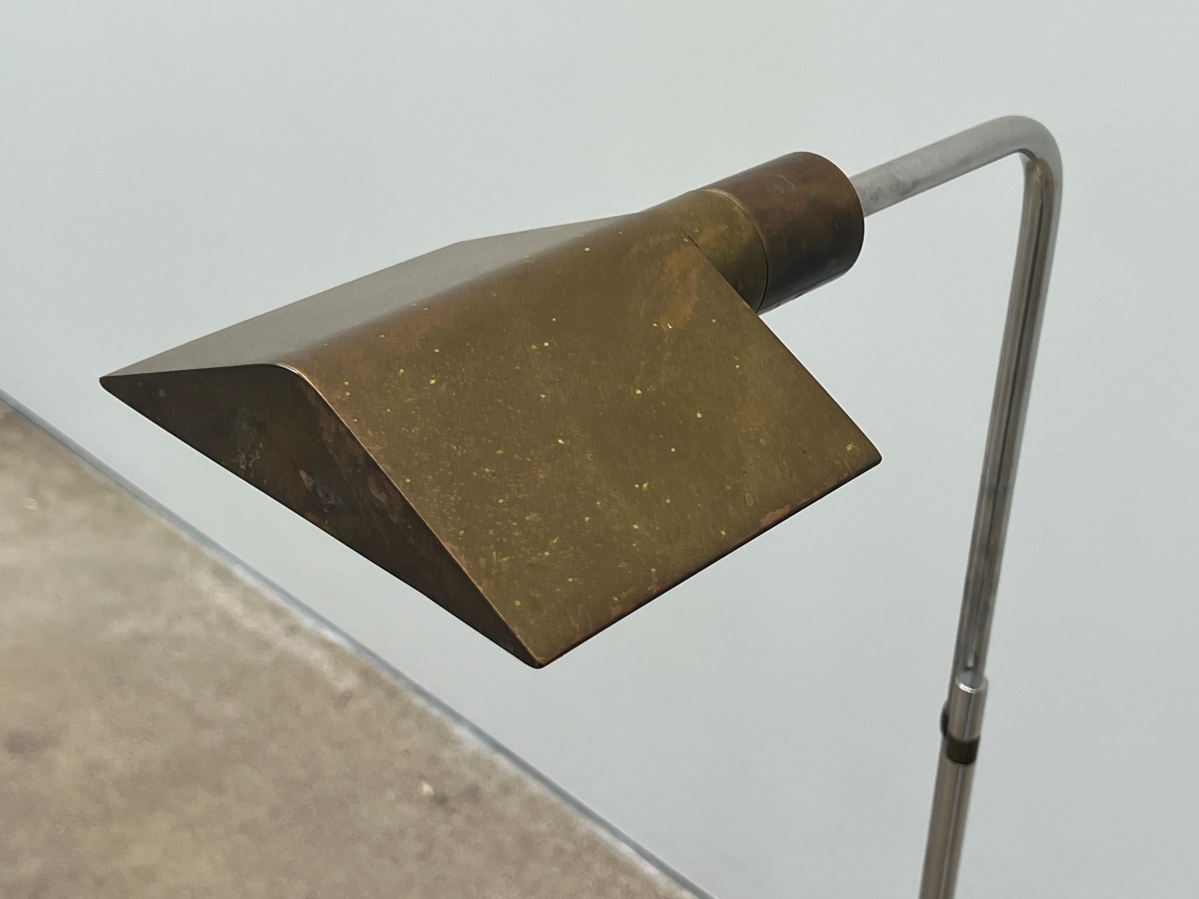 Early Cedric Hartman Brass and Chrome Floor Lamp 6