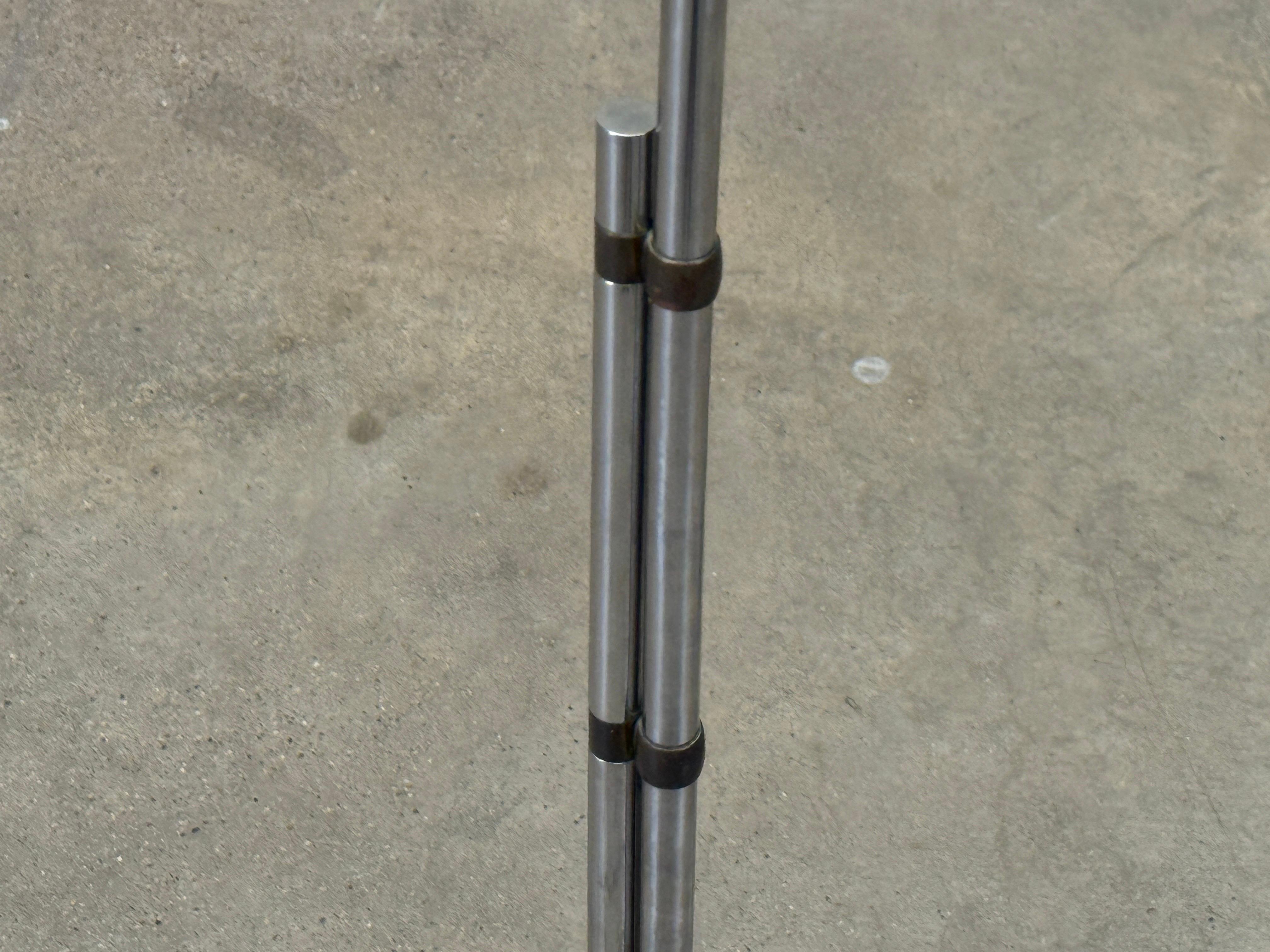 Lampada da terra in ottone e cromo di Cedric Hartman, prima età in vendita 13
