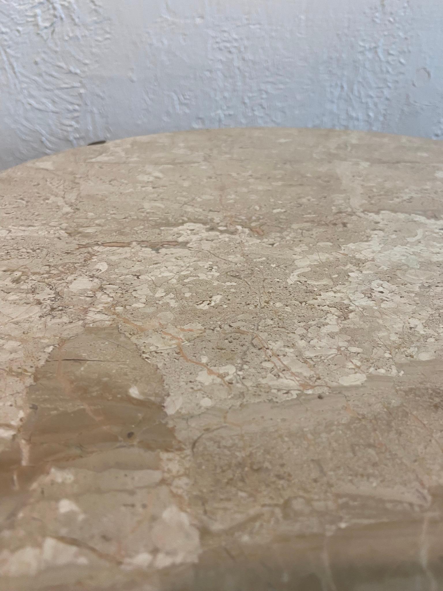 Mid-Century Modern Early Cedric Hartman Marble and Mixed Metal “AE” Table For Sale