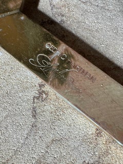 Früher Cedric Hartman Beistelltisch aus Messing und Marmor aus der Mitte des Jahrhunderts