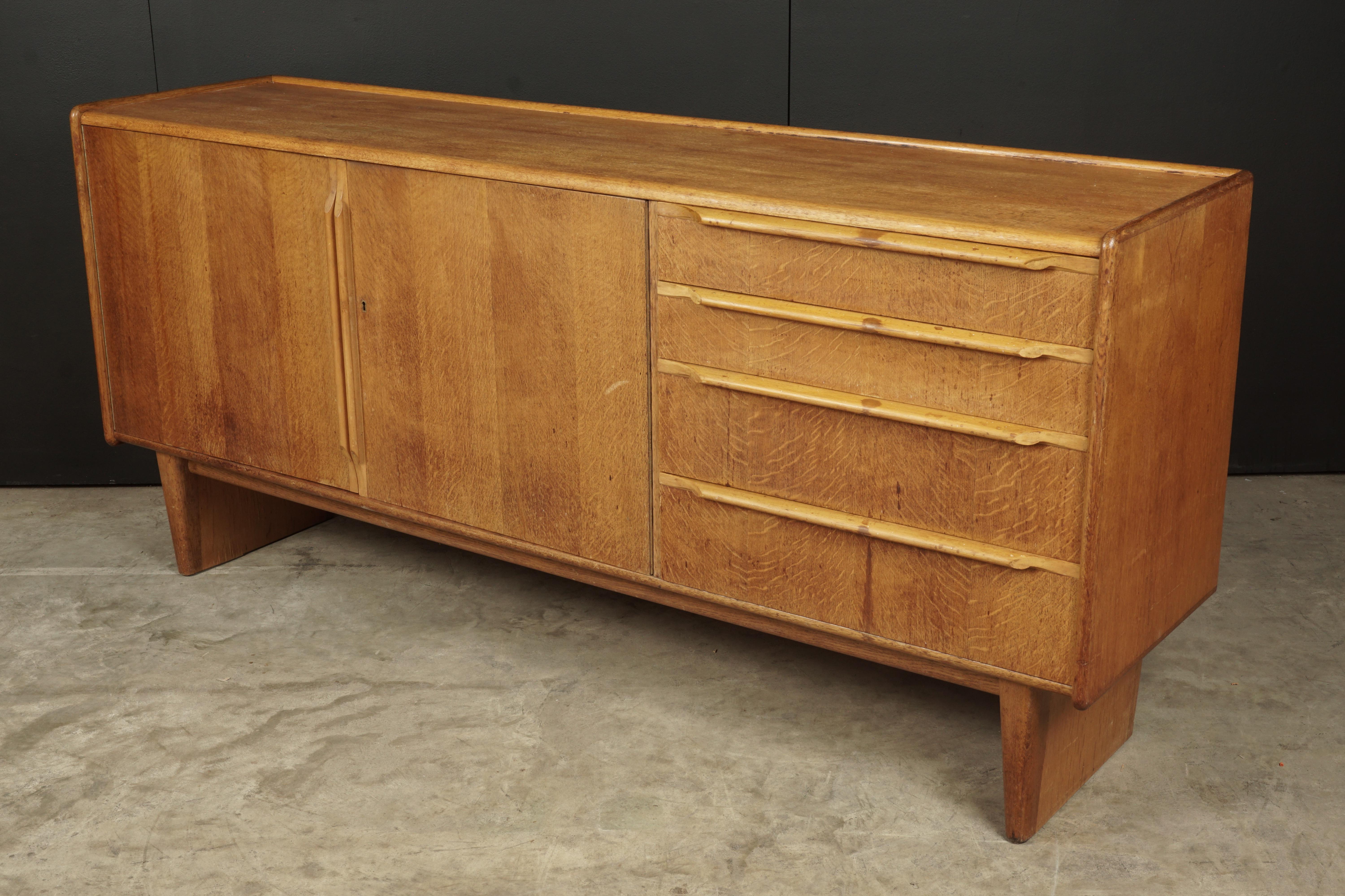 European Early Cees Braakman Sideboard in Oak, circa 1960