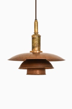Early Ceiling Lamp in Copper and Brass by Poul Henningsen, 1930's