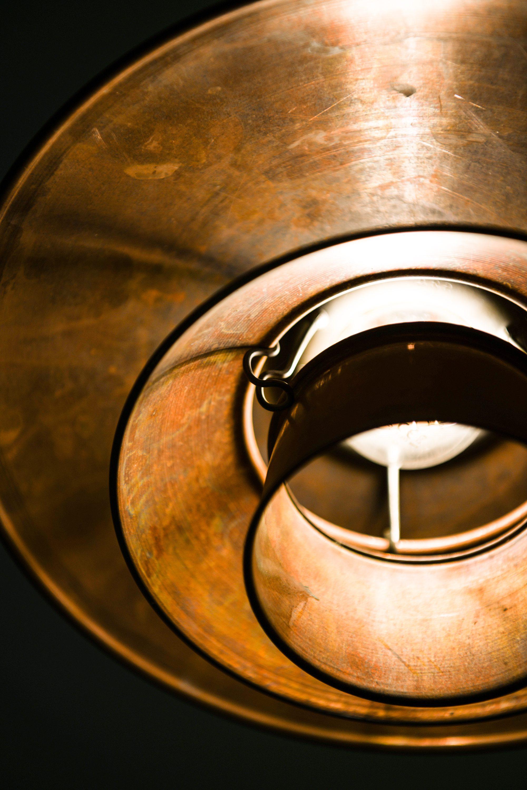 Lampada da soffitto in rame e ottone di Poul Henningsen, anni 30 In condizioni buone in vendita a Limhamn, Skåne län
