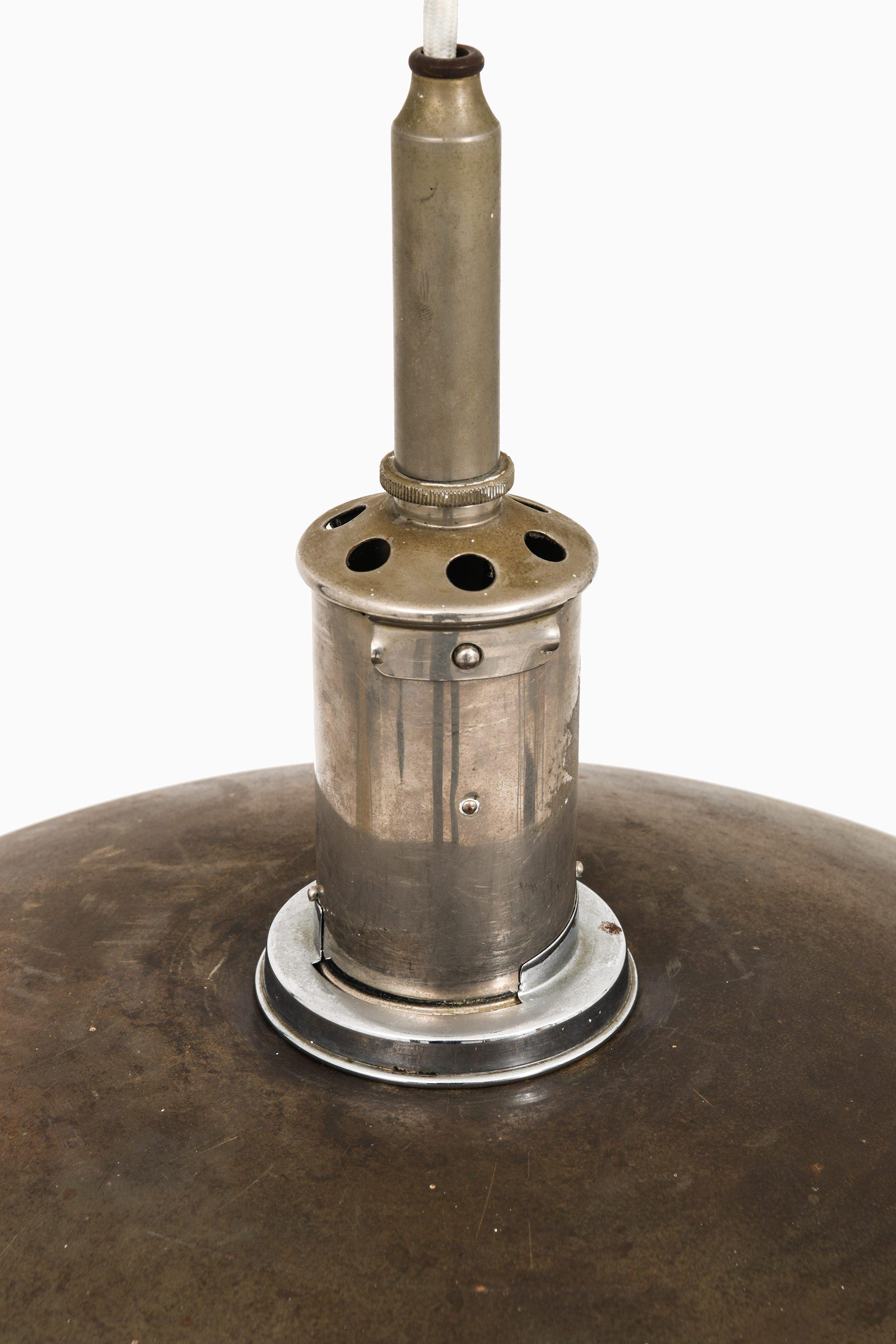 Early Ceiling Lamp in Glass and Copper Shade by Poul Henningsen, 1920's For Sale 2