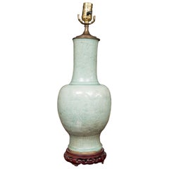 Early Celadon Vase as a Table Lamp