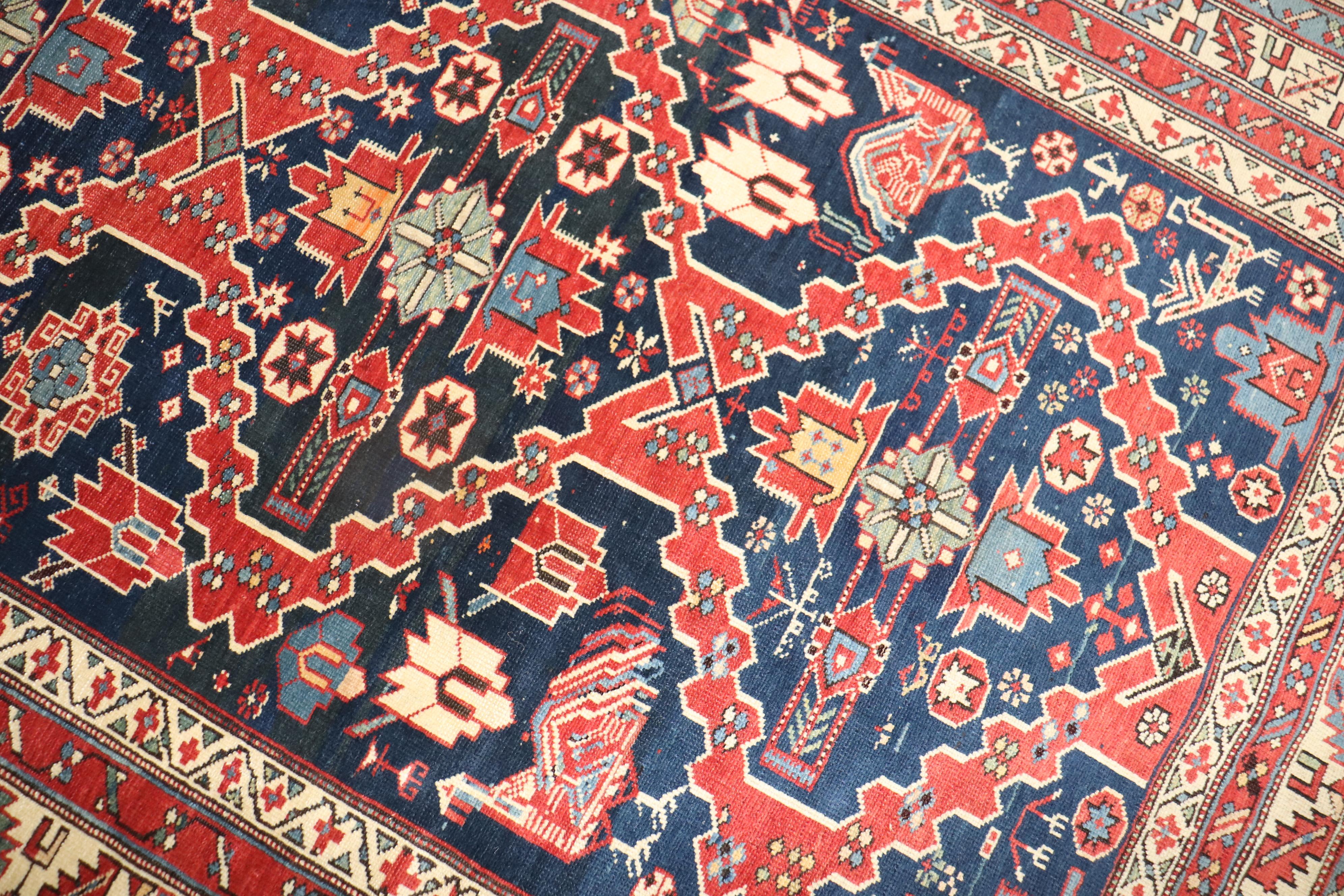 Early Century Antique Caucasian Shirvan Rug 8