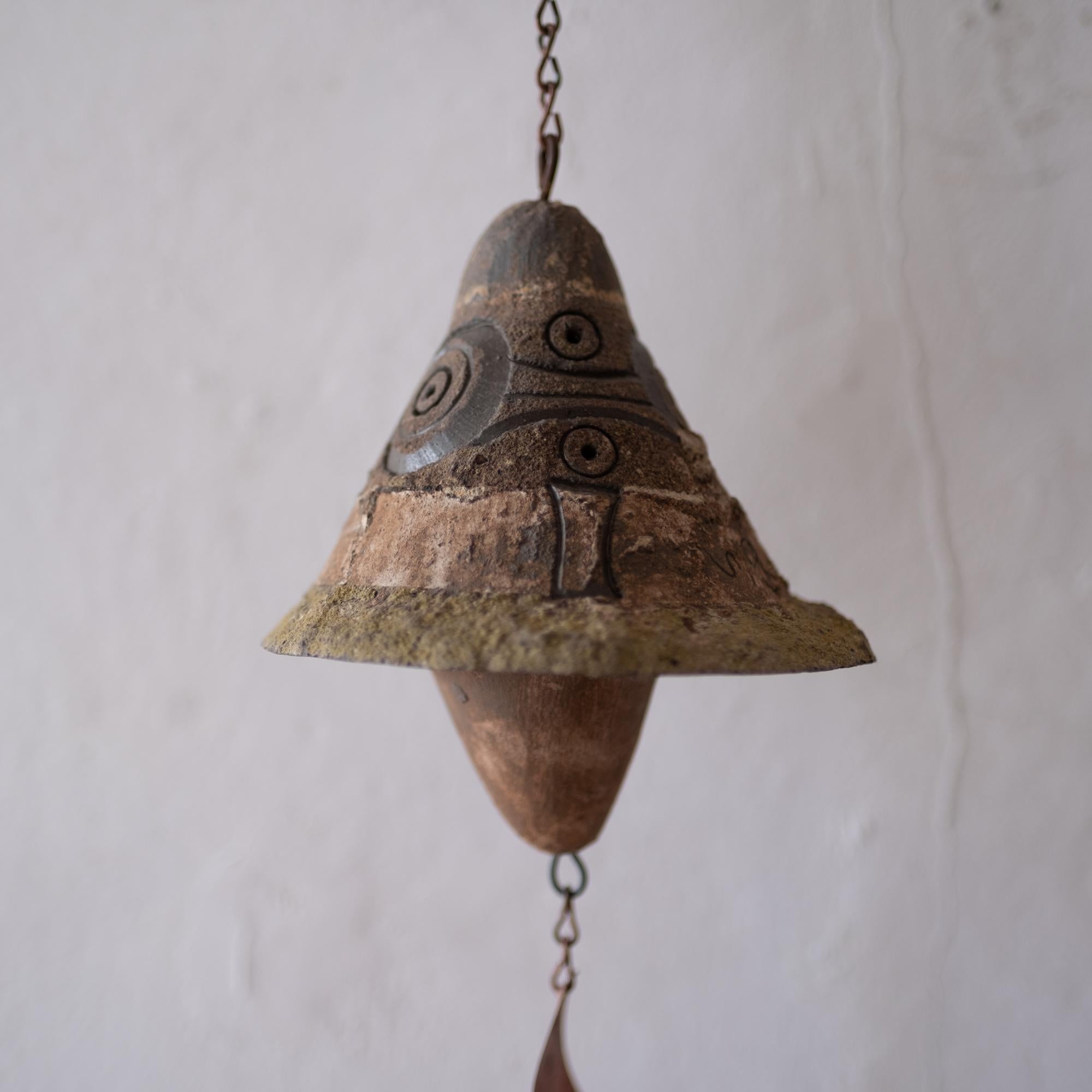 Early Ceramic Cosanti Bell by Paolo Soleri, 1950s 1