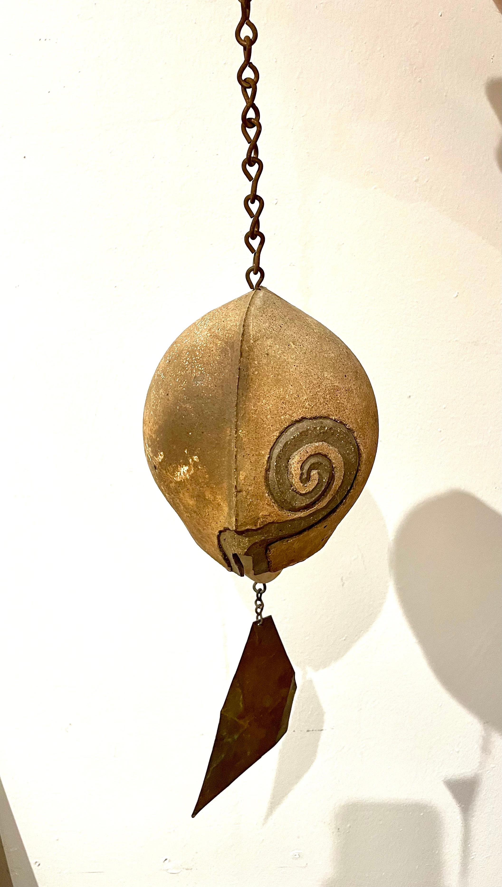 North American Early Ceramic Cosanti Bell by Paolo Soleri, 1950s