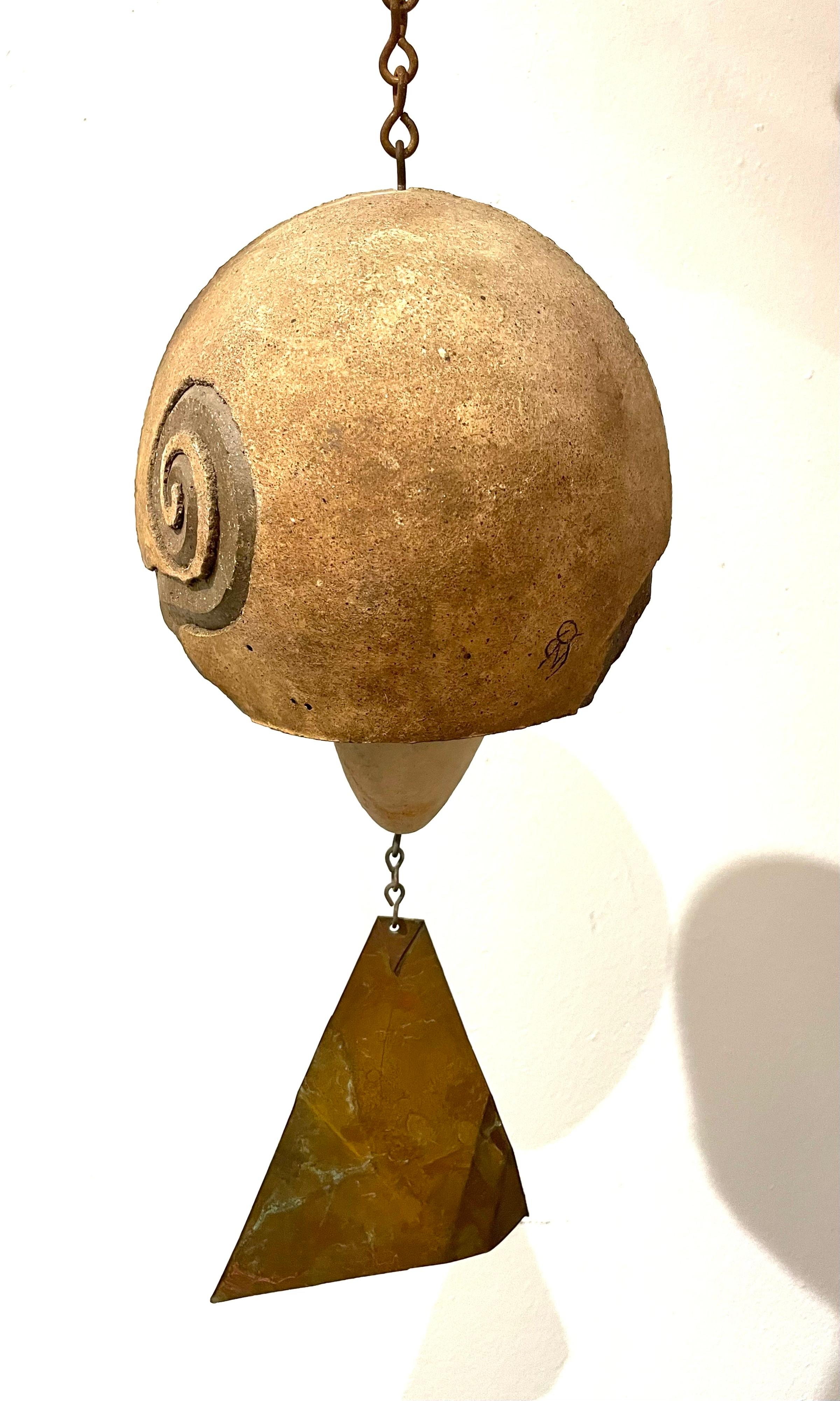 Early Ceramic Cosanti Bell by Paolo Soleri, 1950s In Good Condition In San Diego, CA