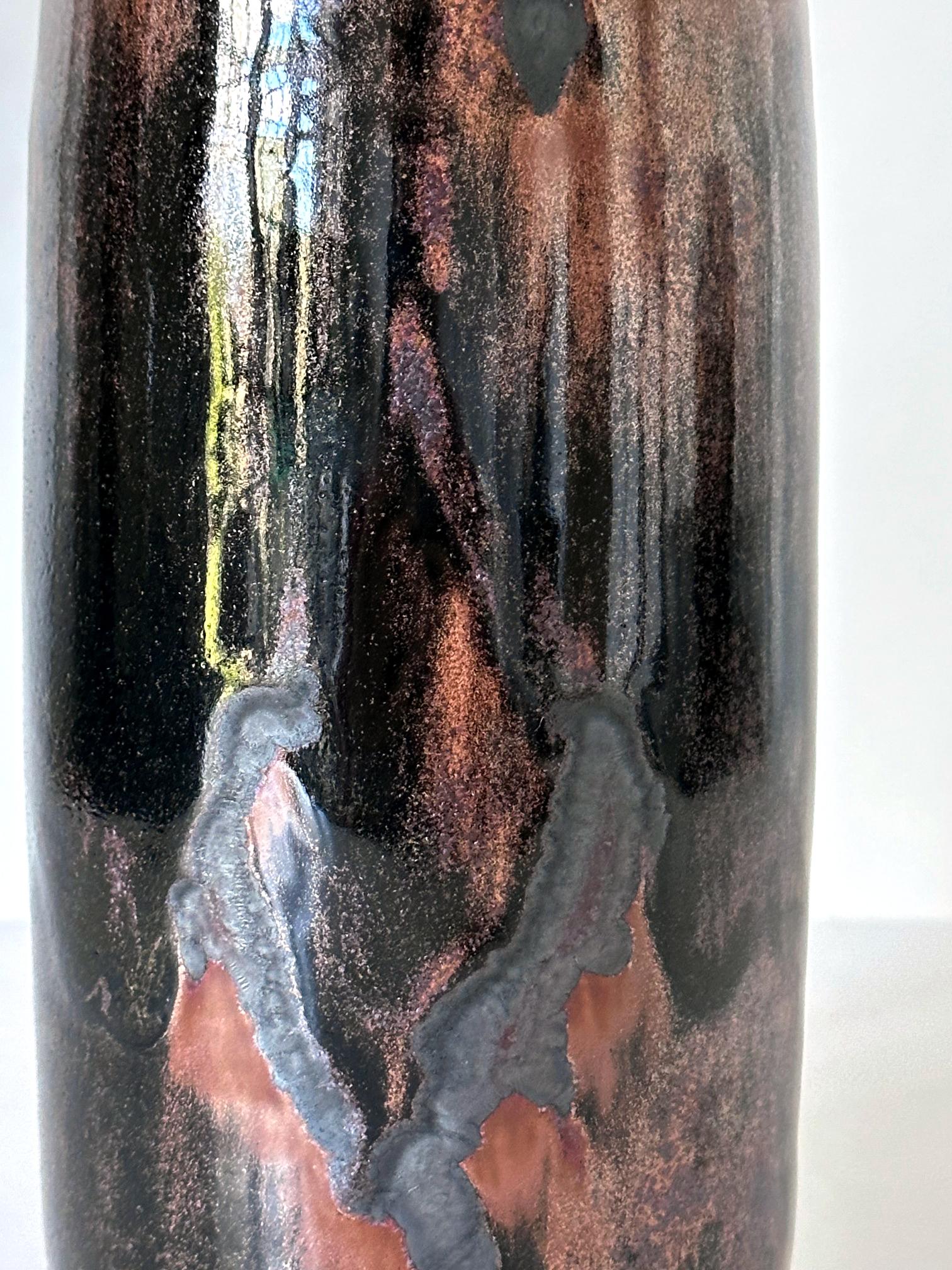 Vaso di ceramica antica con smalto Honan di Brother Thomas Bezanson in vendita 3