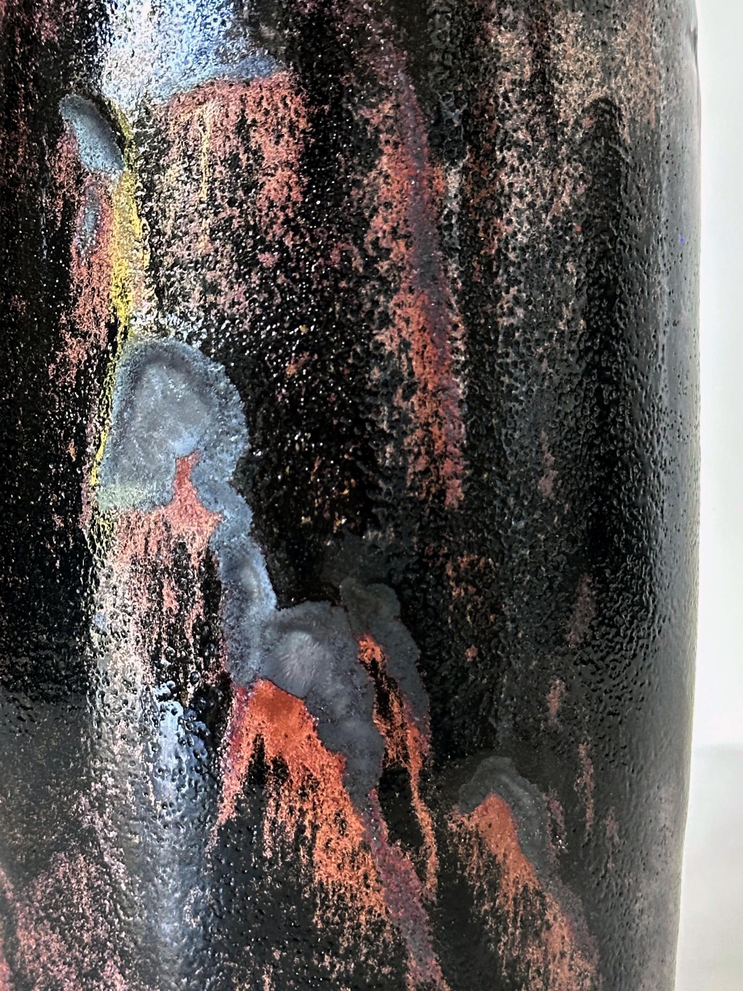 Vaso di ceramica antica con smalto Honan di Brother Thomas Bezanson in vendita 4