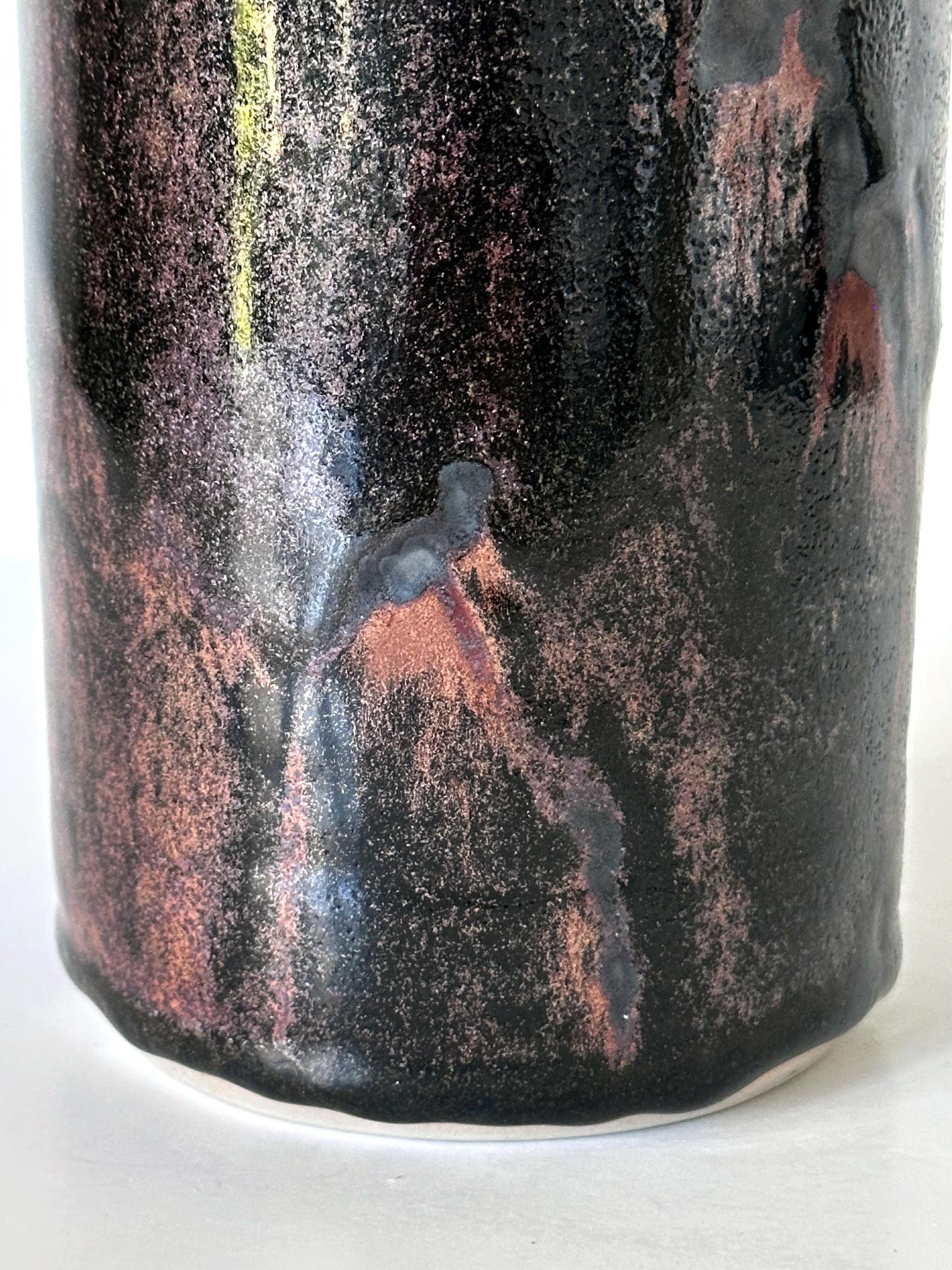 Vaso di ceramica antica con smalto Honan di Brother Thomas Bezanson in vendita 5