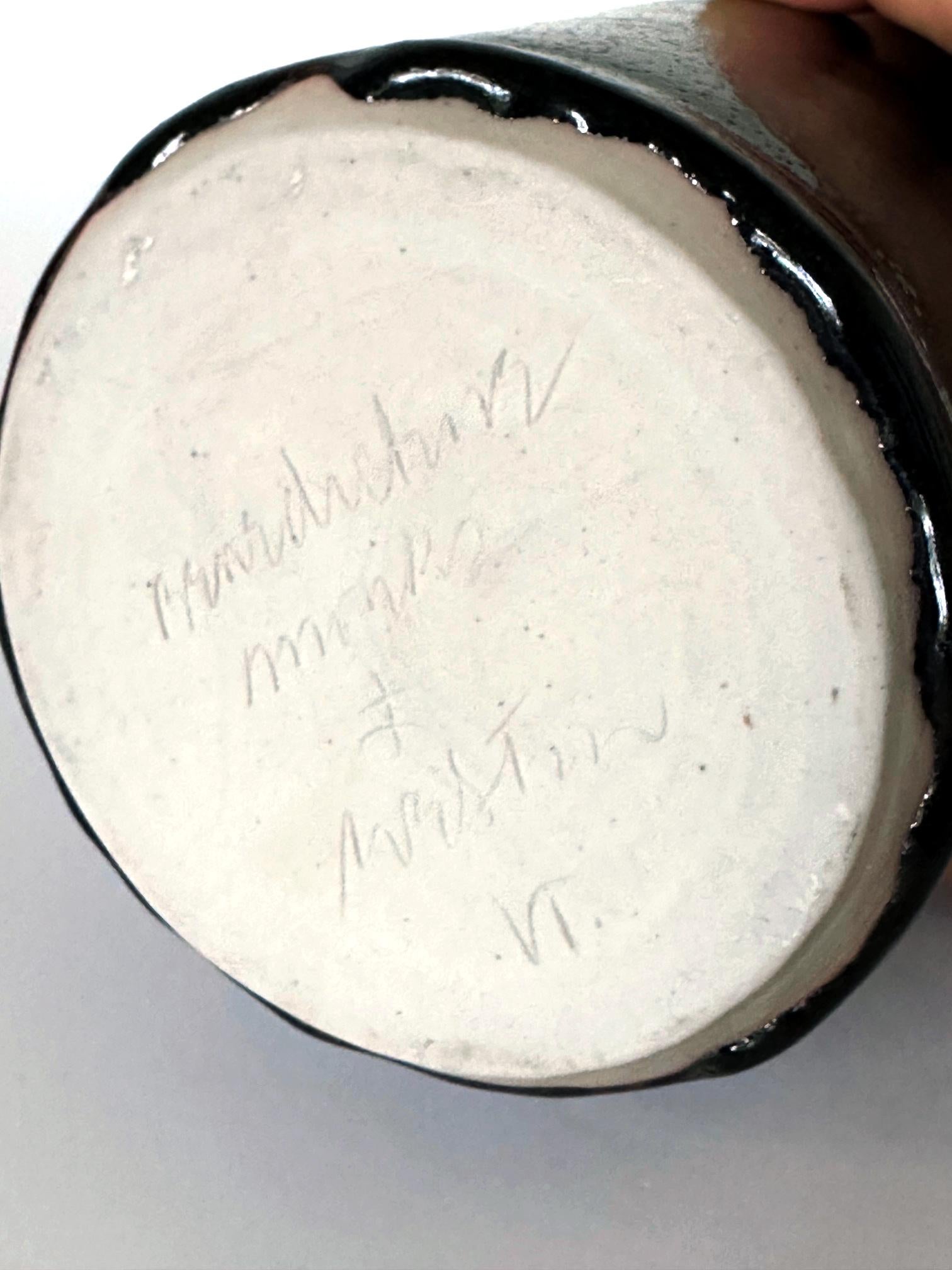 Vaso di ceramica antica con smalto Honan di Brother Thomas Bezanson in vendita 6
