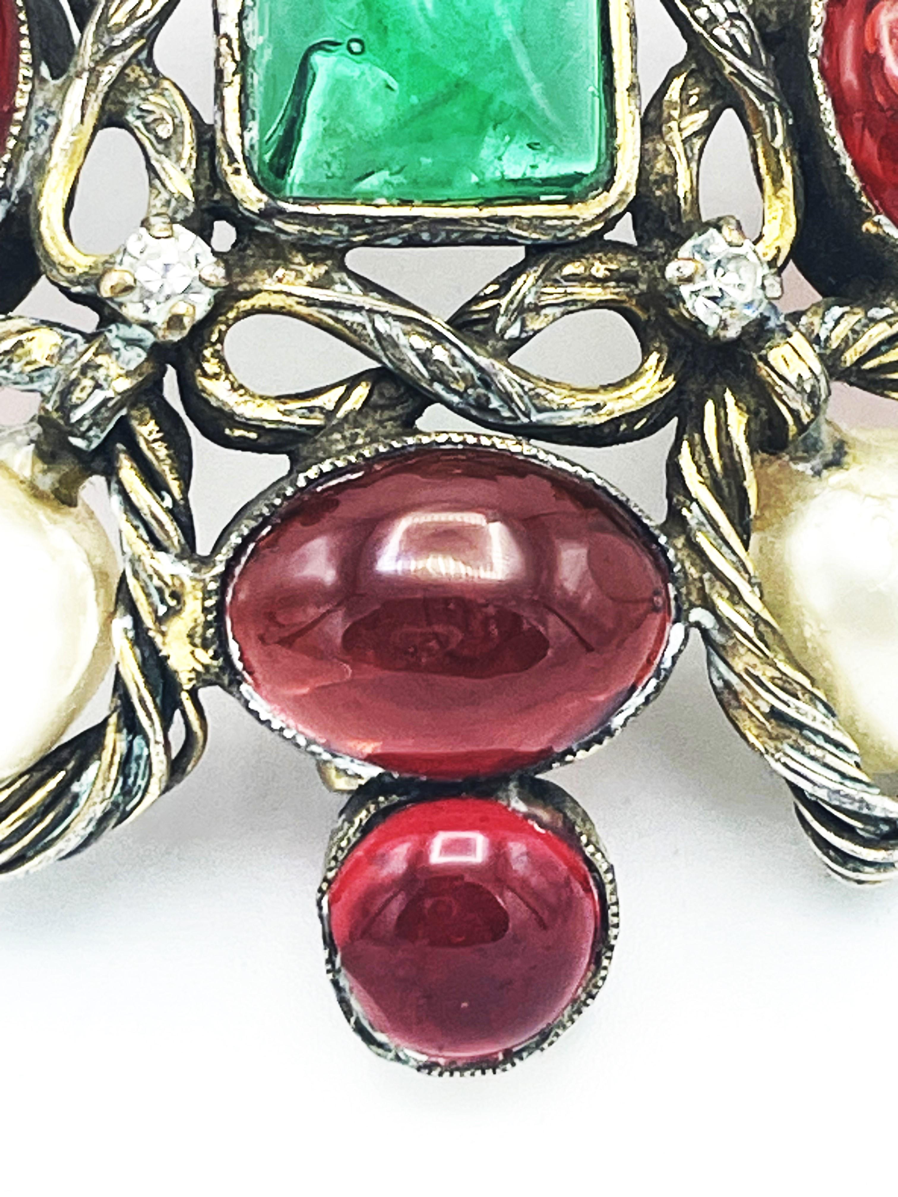Early Chanel Brooch by Robert Goossens and Maison Gripoix 1960's Gold Plated 1