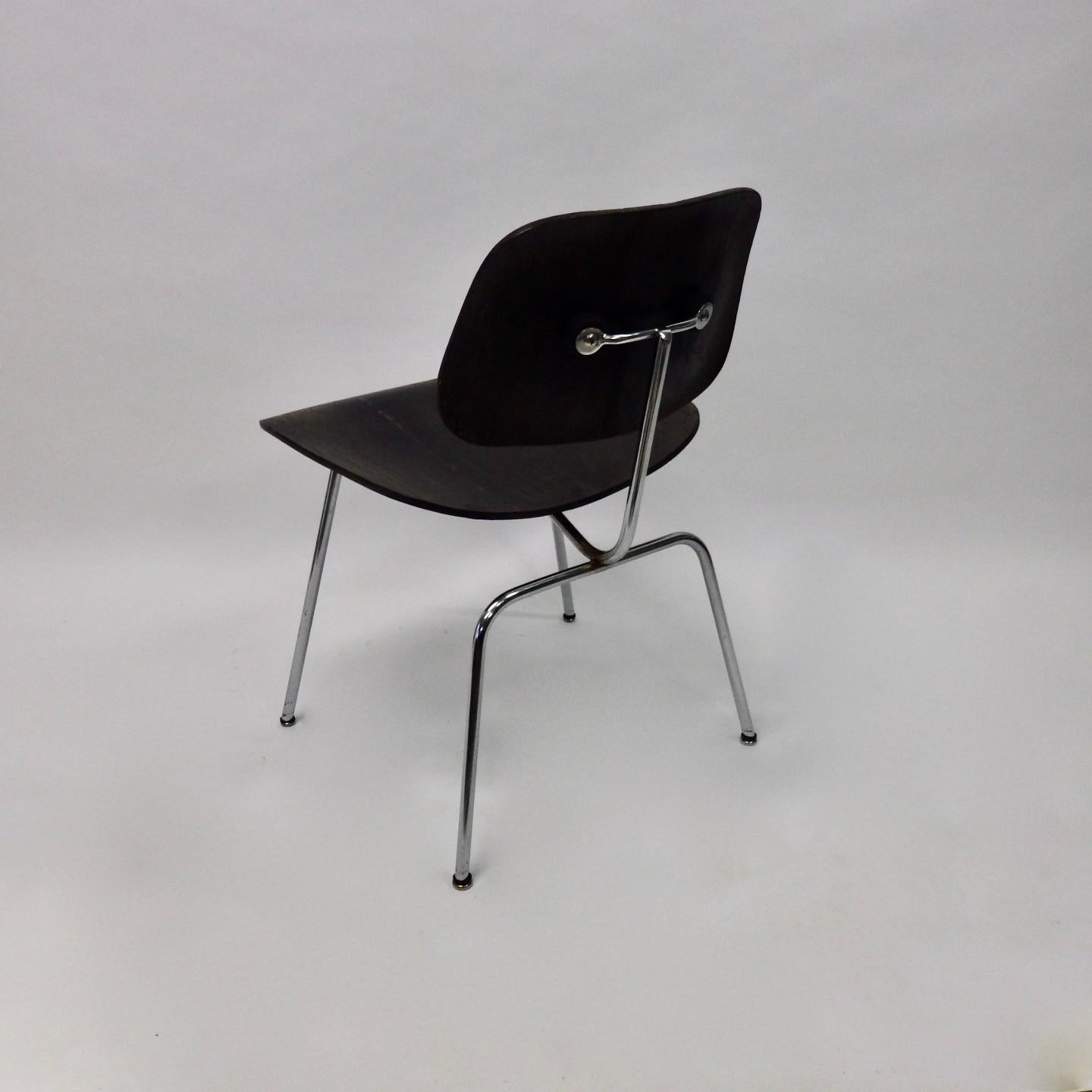 American Early Charles and Ray Eames Herman Miller Black Aniline Dye DCM