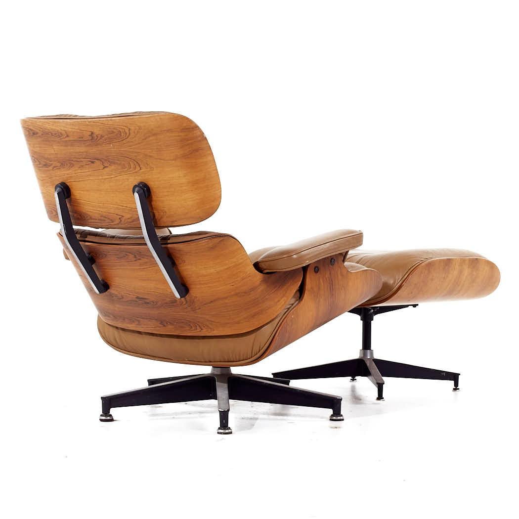 Mid-Century Modern Early Charles and Ray Eames Herman Miller MCM Rosewood Lounge Chair and Ottoman