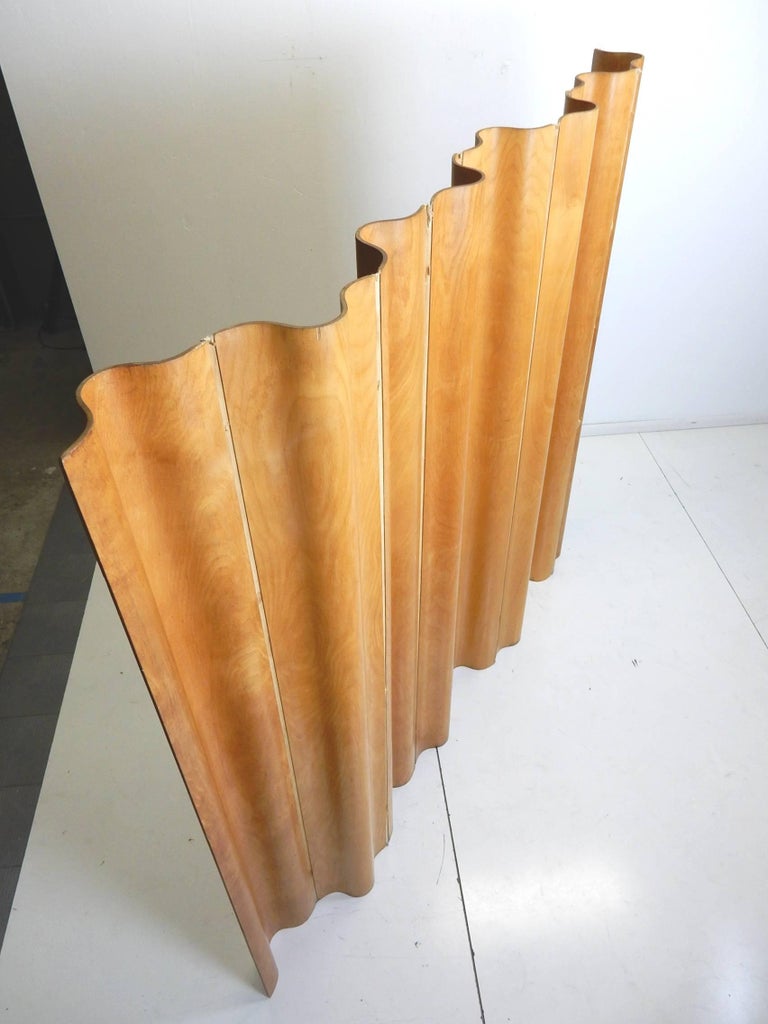 Early Charles and Ray Eames Molded Birch Eight-Panel Room ...