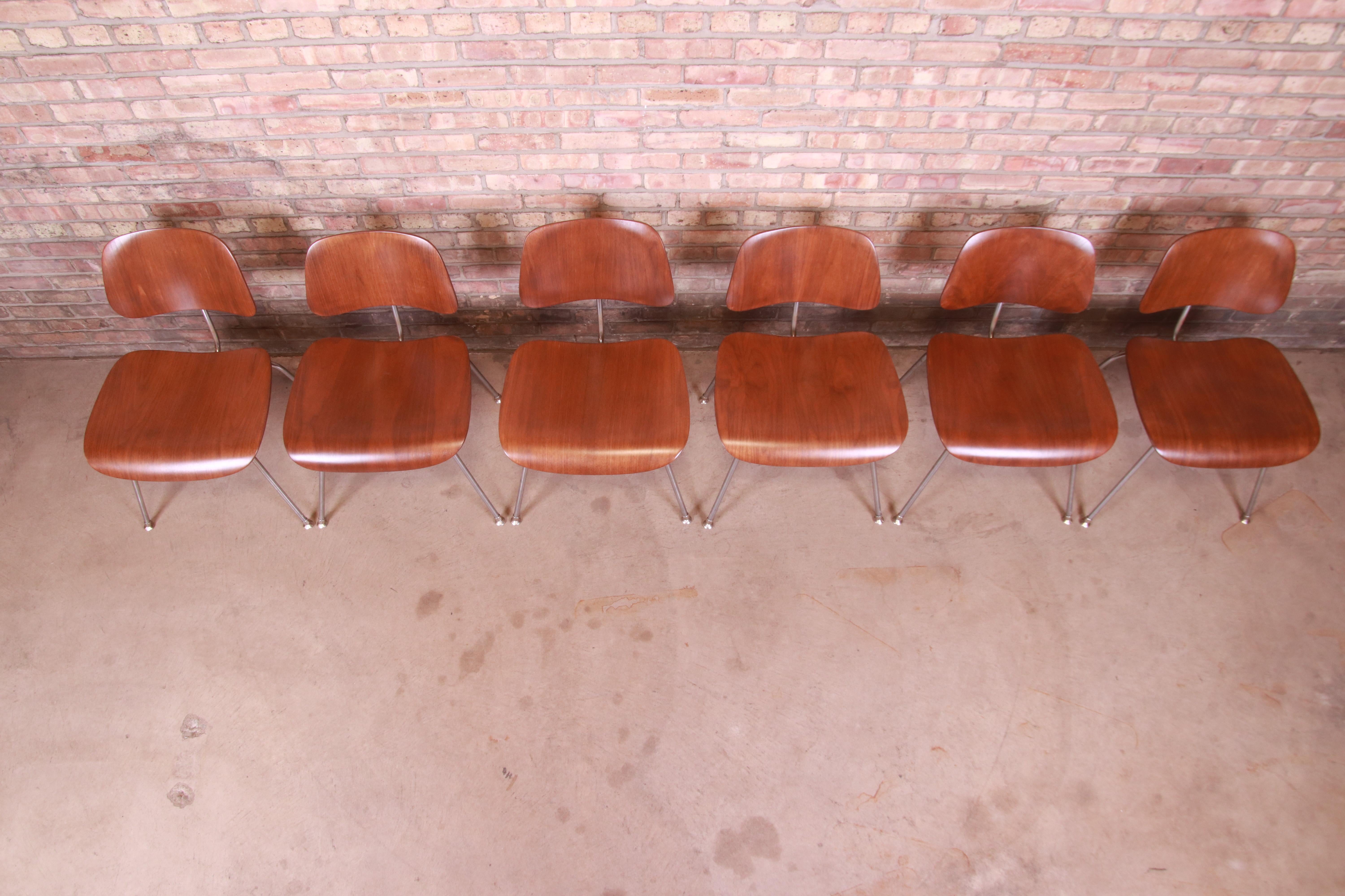 Mid-20th Century Early Charles Eames for Herman Miller DCM Chairs, Newly Restored For Sale