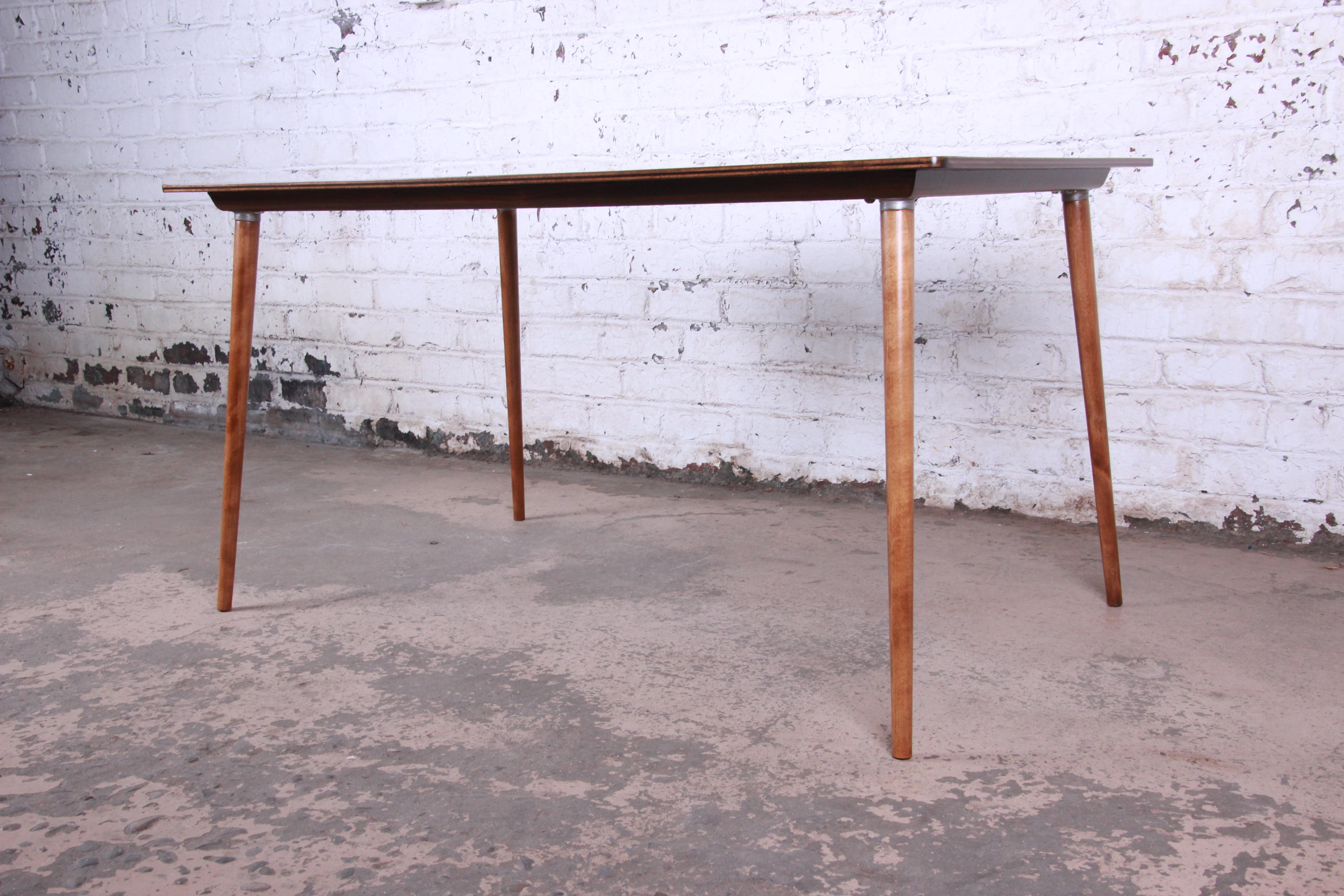 Early Charles Eames for Herman Miller DTW-3 Dining Table, Newly Restored In Good Condition In South Bend, IN