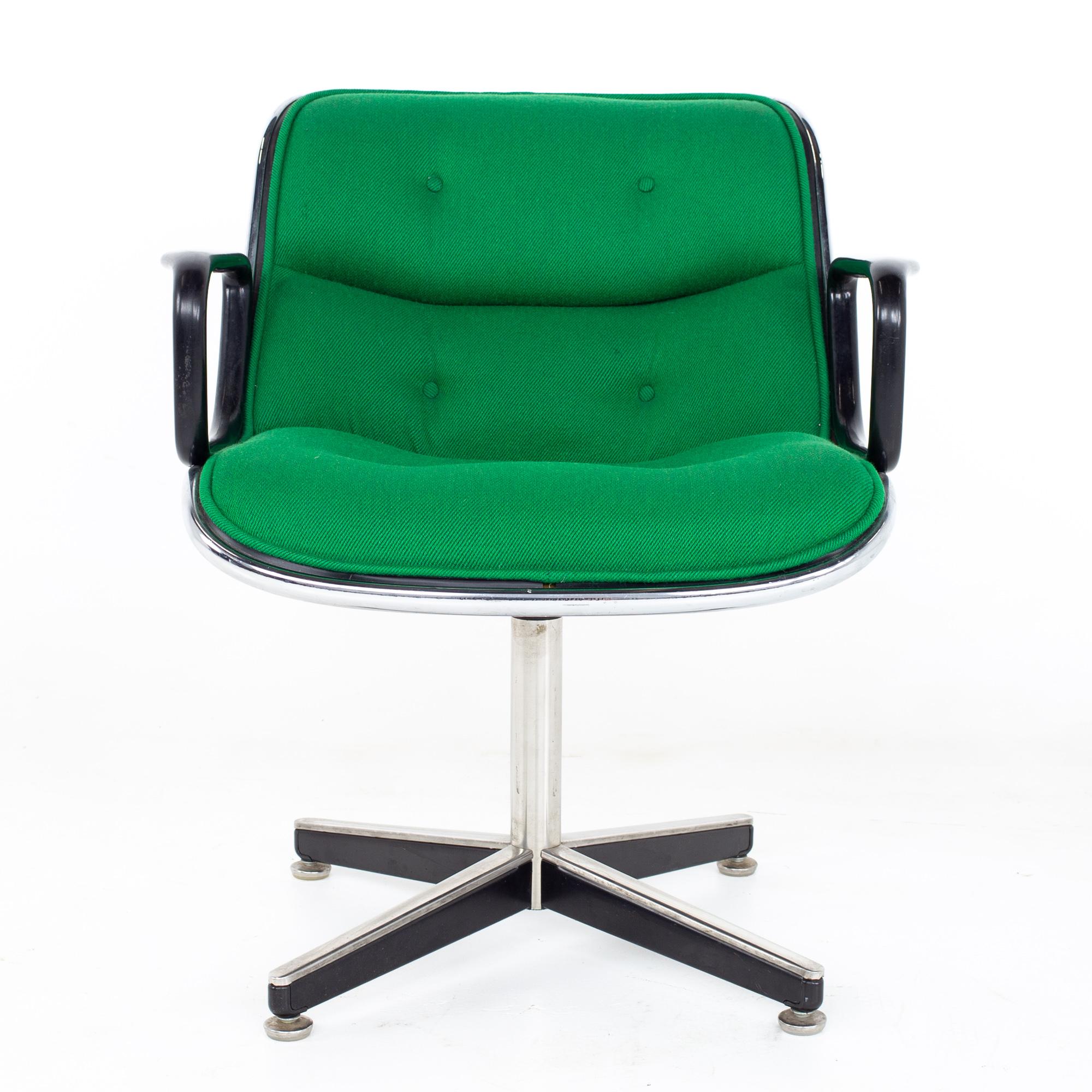 Mid-Century Modern Early Charles Pollock for Knoll Mid Century Green Occasional Office Chair