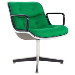 Early Charles Pollock for Knoll Mid Century Green Occasional Office Chair