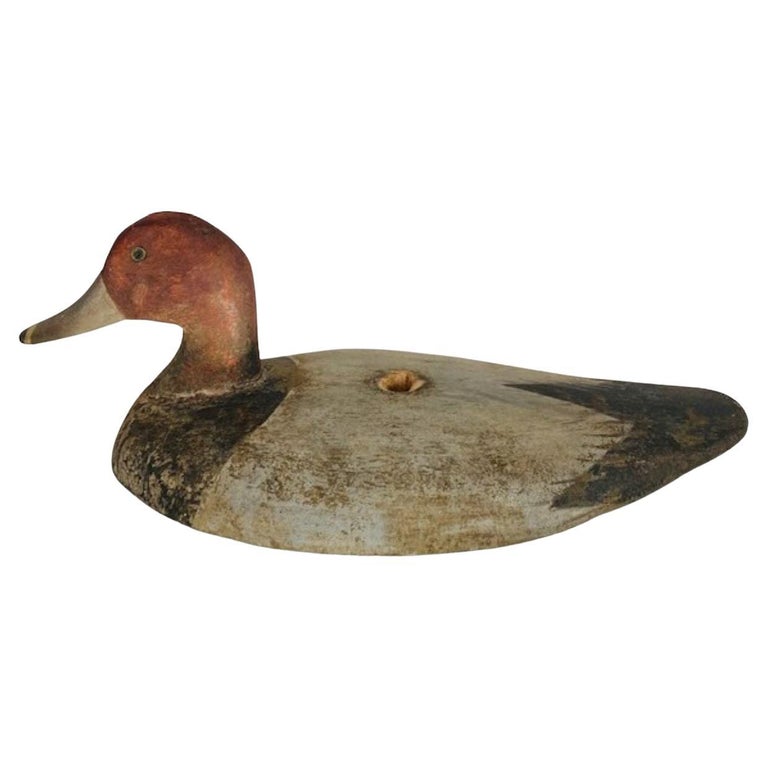Early Chesapeake Bay Red Head Drake "John Duck" Sink Box Wing Decoy