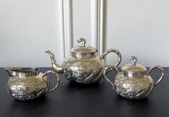 Early Chinese Export Silver Tea Service by Cutshing