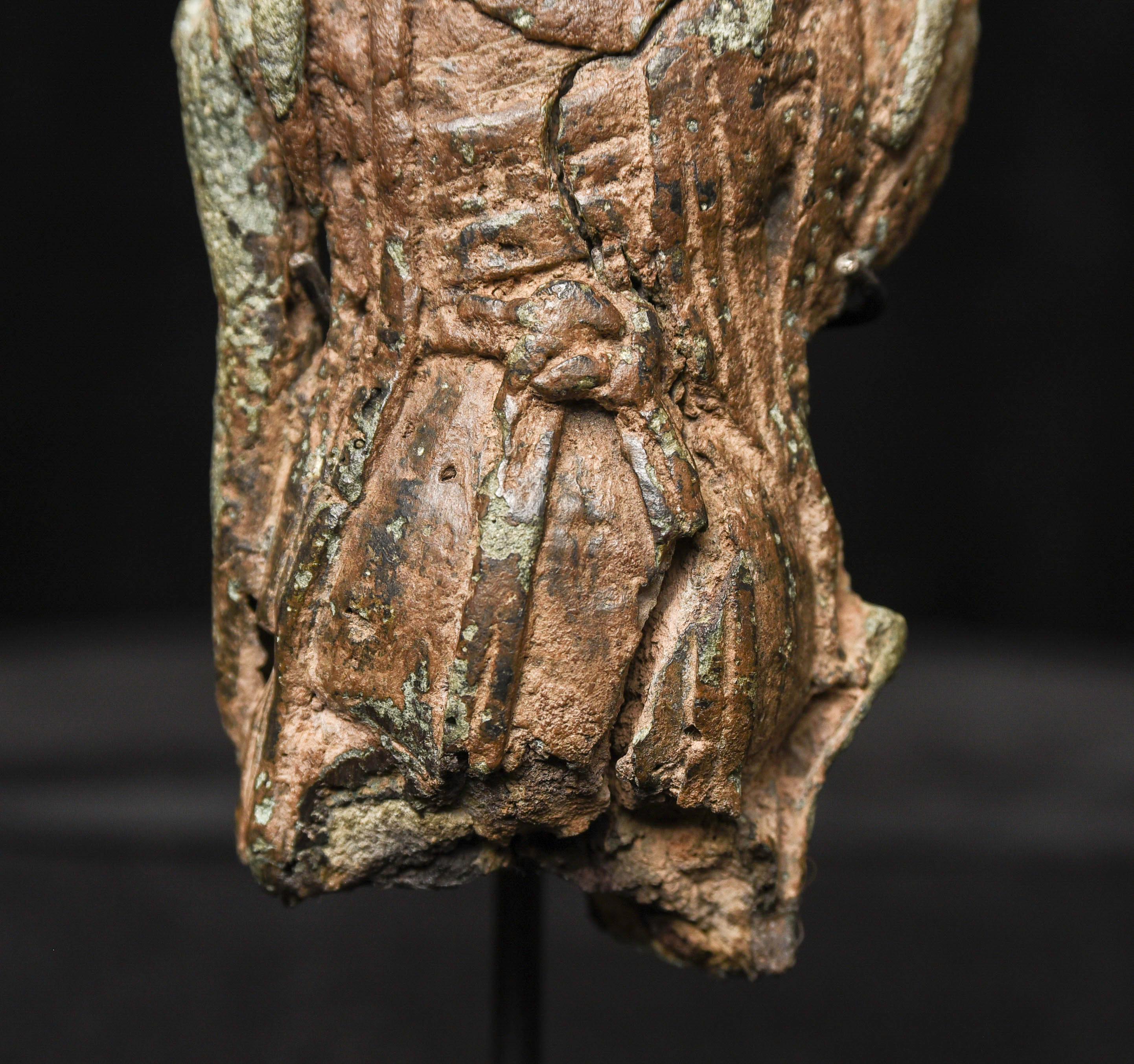 Early Chinese/Silk Road, Bronze Buddha/Bodhisattva Bust-Possibly 10thC or e 9687 For Sale 4