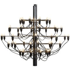 Early Chrome Chandelier 2097/50 by Gino Sarfatti for Arteluce, 1958