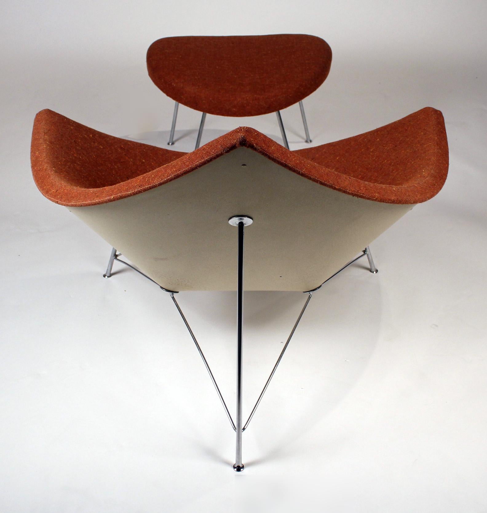 Mid-Century Modern Museum Quality Early Coconut Chair & Ottoman by George Nelson for Herman Miller