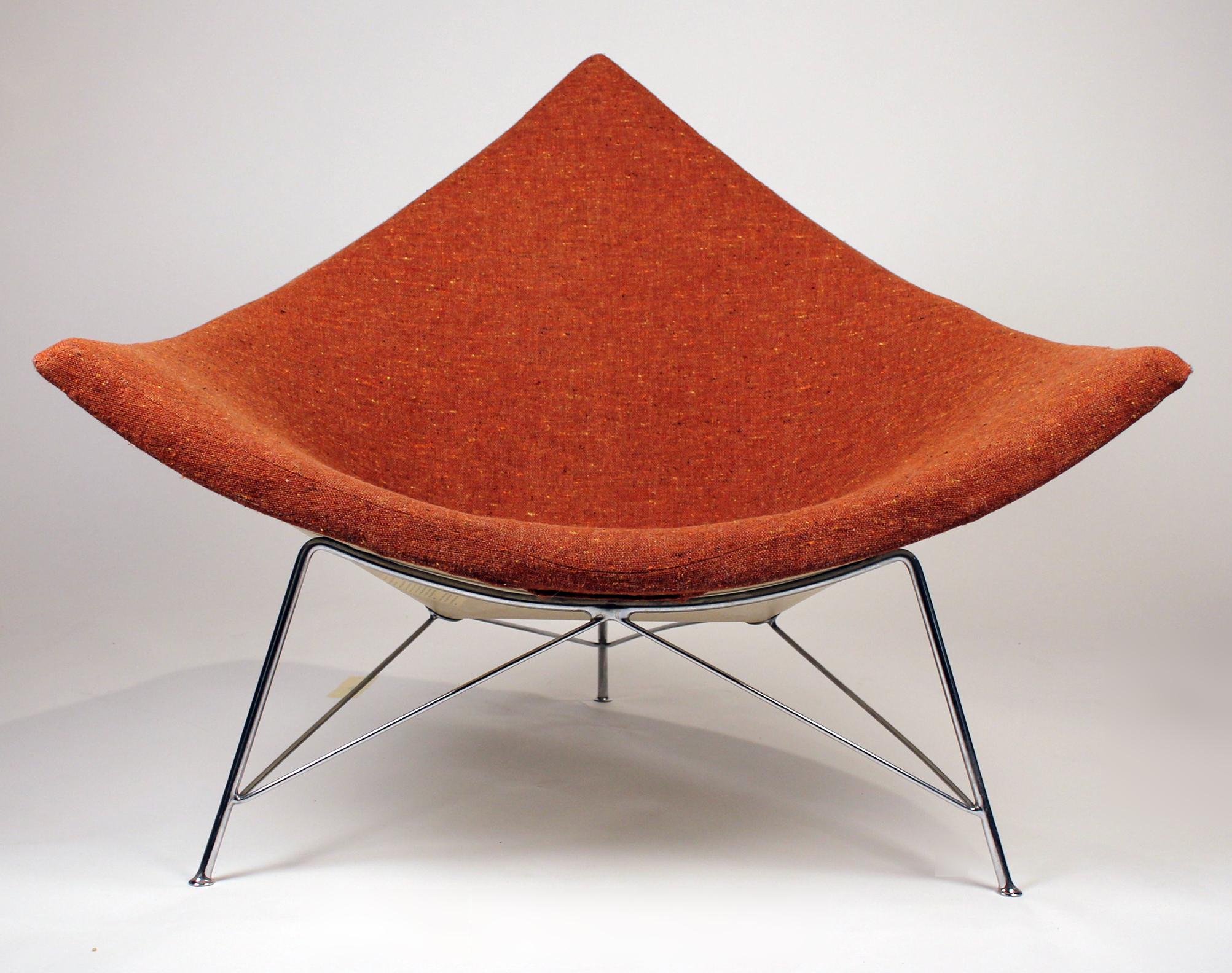 Museum Quality Early Coconut Chair & Ottoman by George Nelson for Herman Miller In Excellent Condition In Dallas, TX