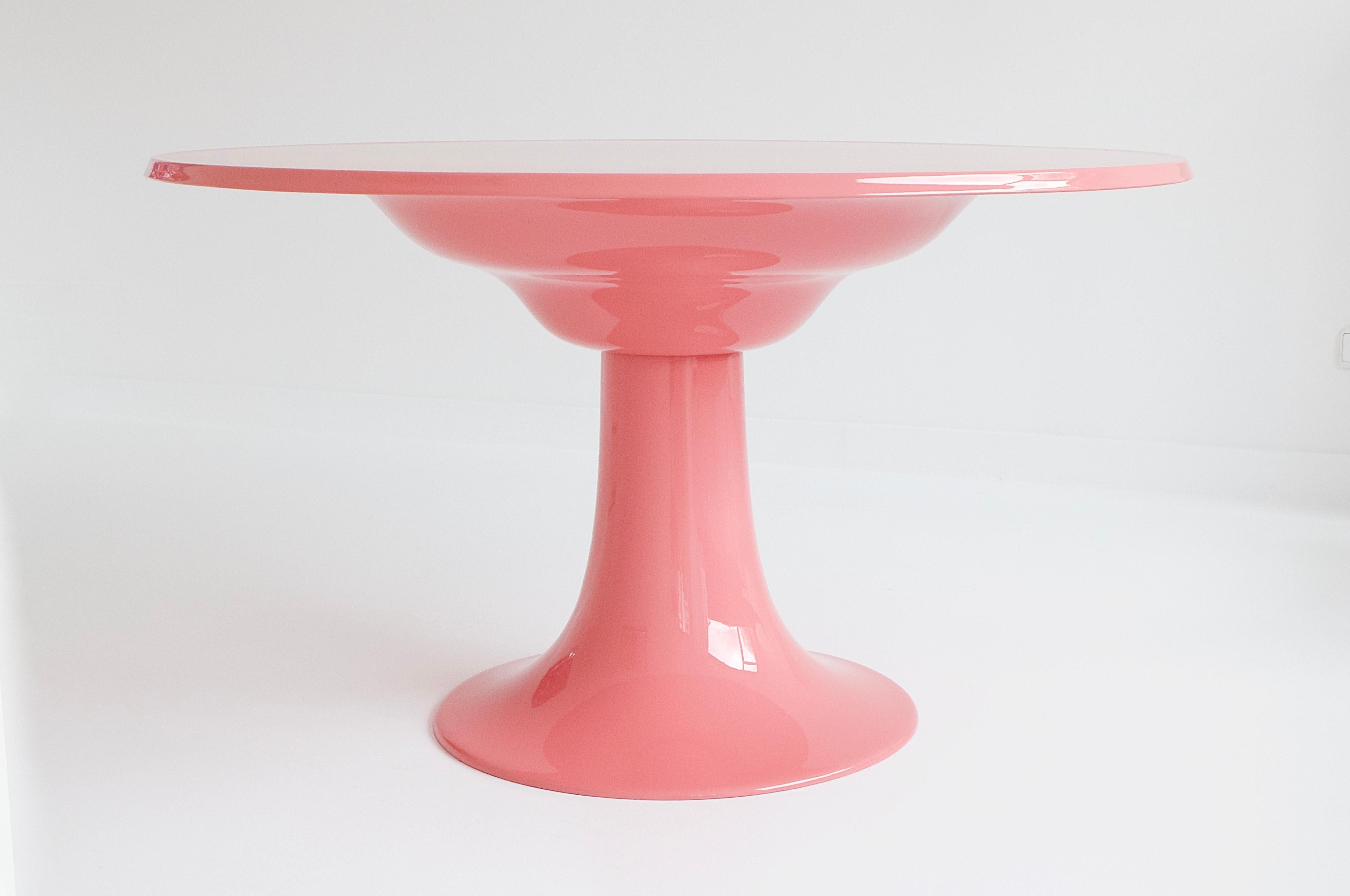 Fiberglass Early Column Table by Otto Zapf for Zapf Moebel in Design, 1967