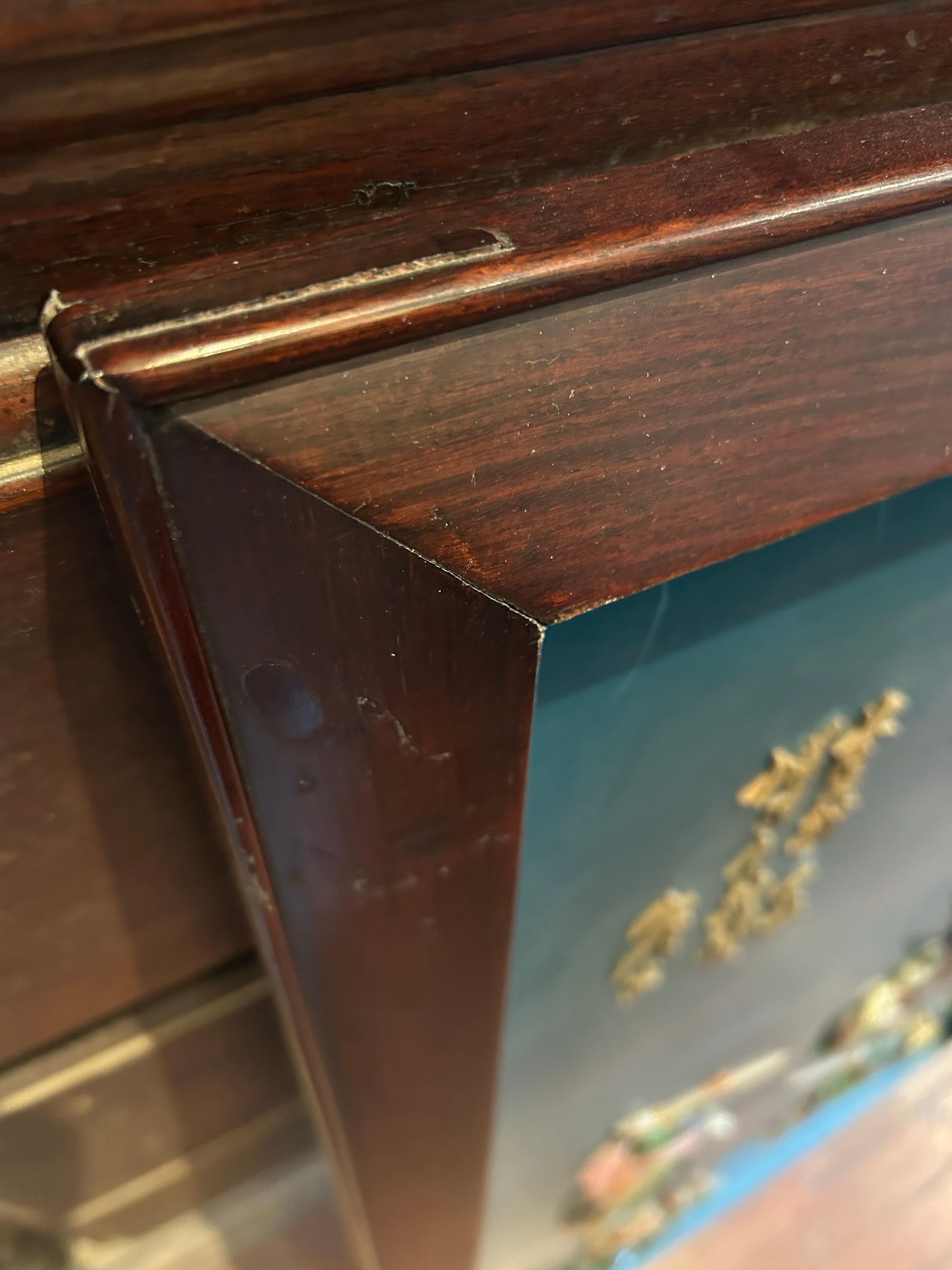 Early Communist Era Signed Chinese Plaque With Jade Carvings &  Rosewood Frame For Sale 6