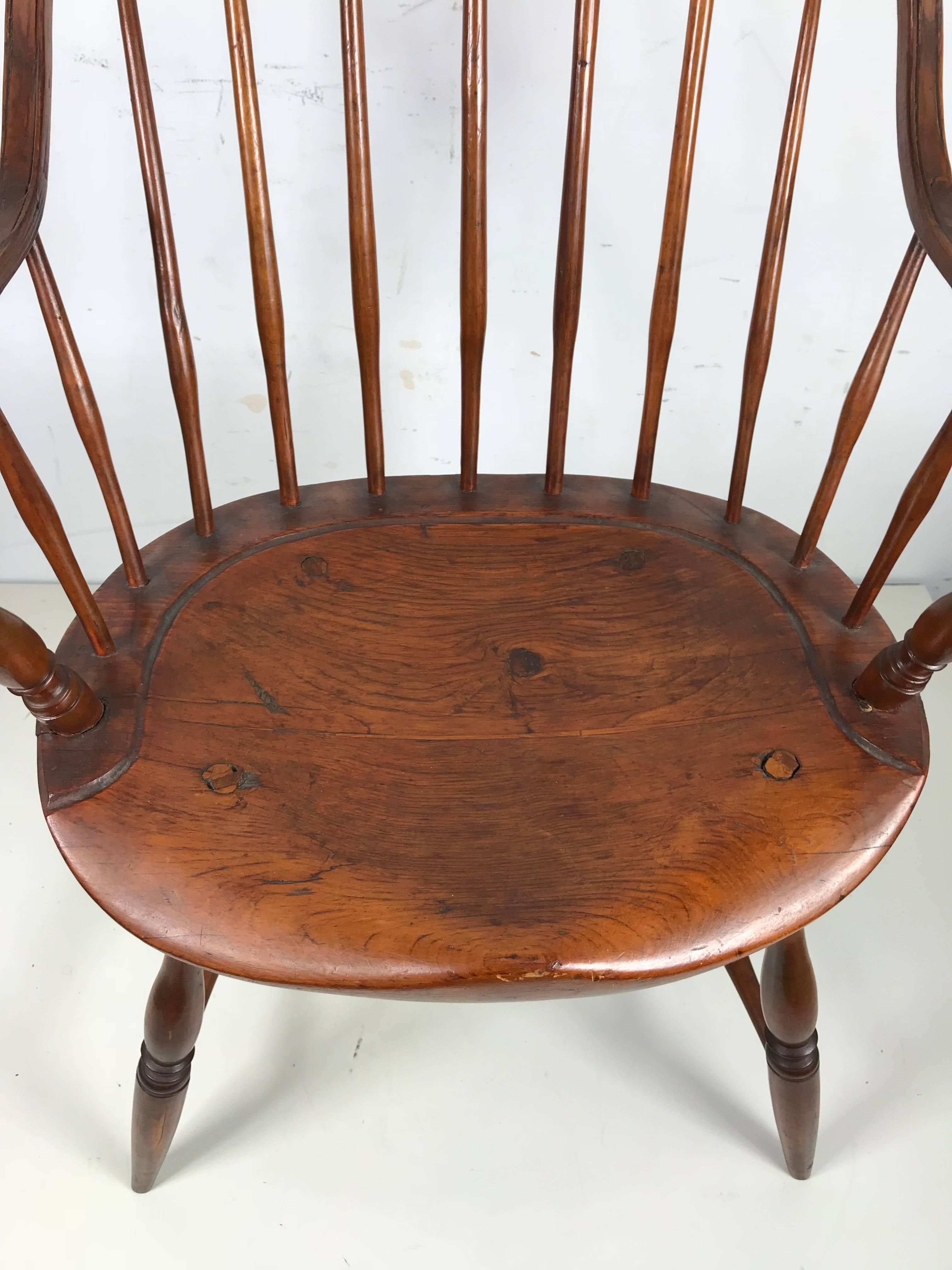 Early Continuous Windsor Chair Attributed to Ebenezer Lacy, circa 1780 5