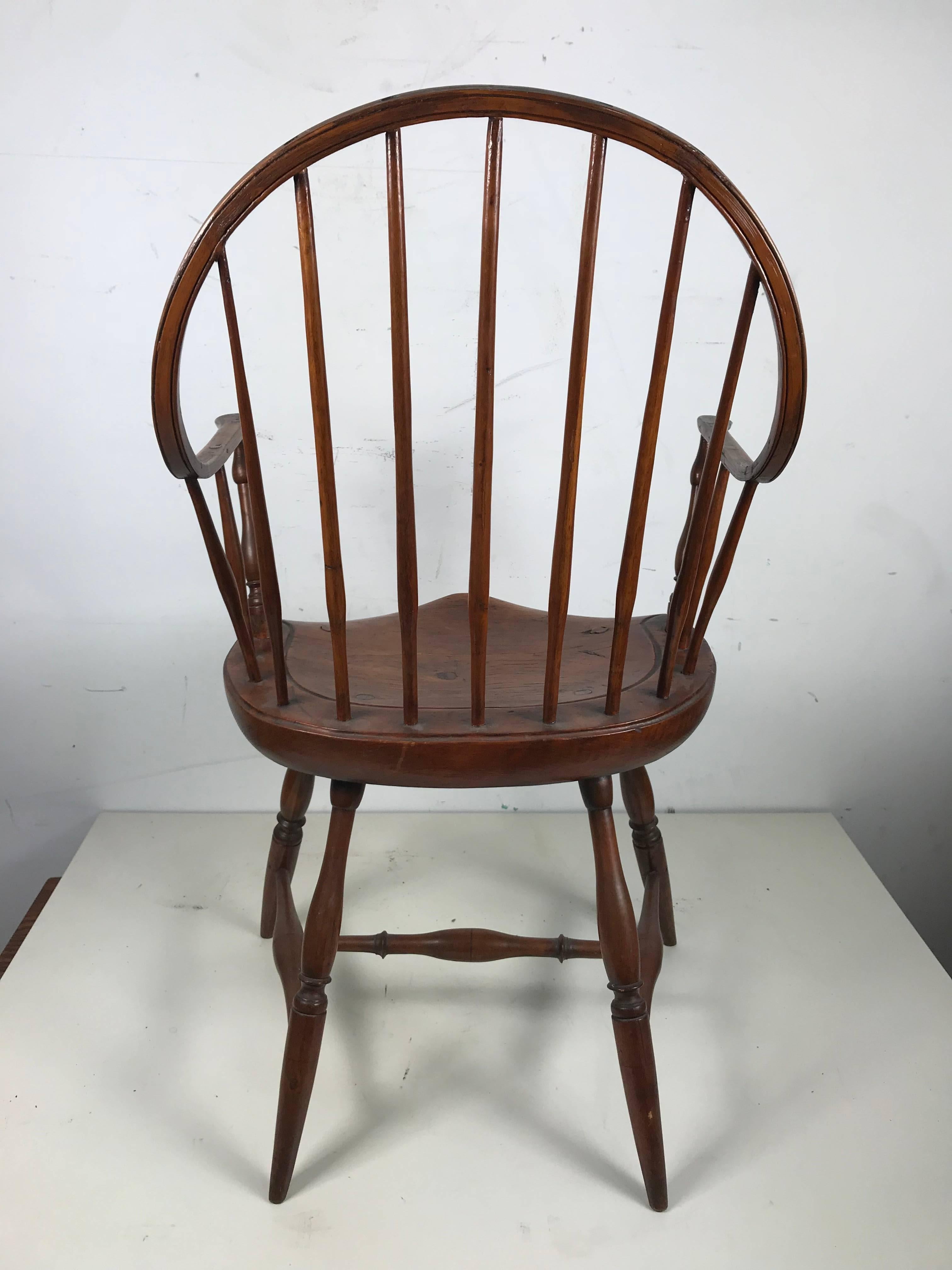 18th Century and Earlier Early Continuous Windsor Chair Attributed to Ebenezer Lacy, circa 1780